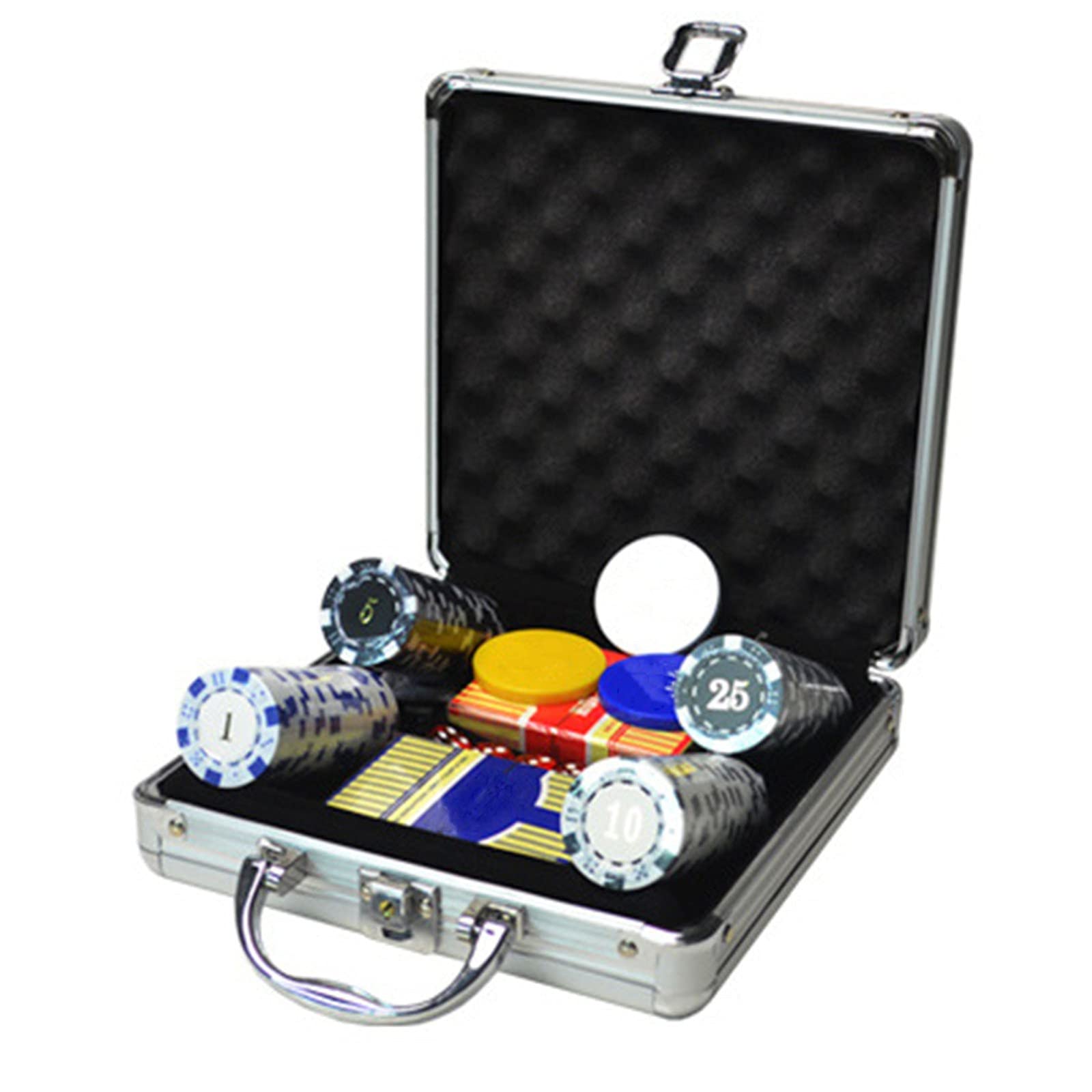 Premium 300-Piece Poker Chip Set with Aluminum Case - Casino Style Chips for Texas Hold'em, Blackjack & Home Games - Perfect for Beginners & Professional Players