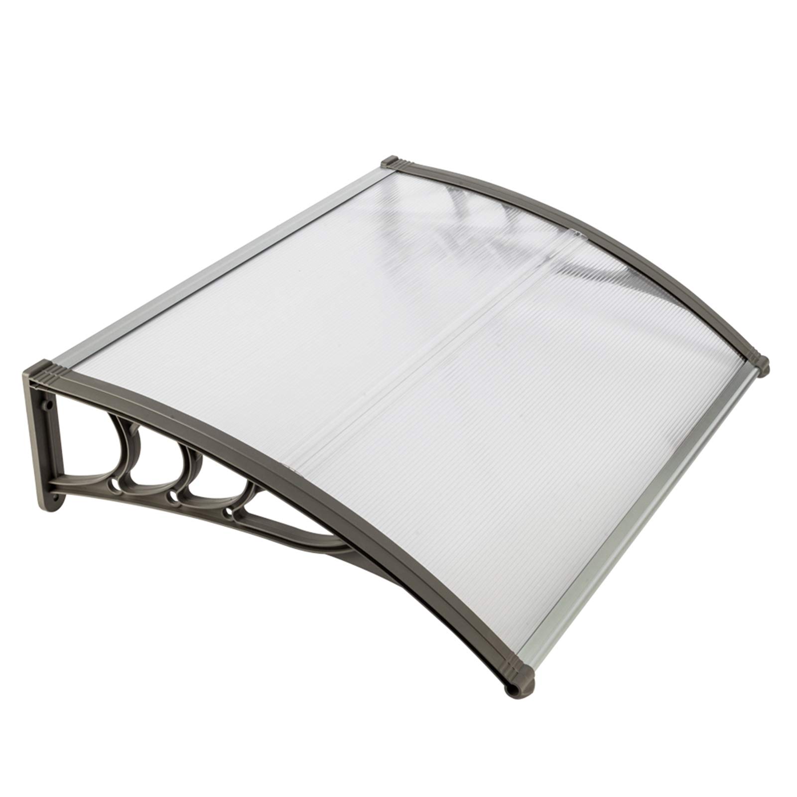 Modern Grey Patio Door Window Awning Canopy - Waterproof Rain Cover for House Exterior, Weather Protection for Doors & Windows | Perfect for Outdoor Patio, Porch & Entryway Protection
