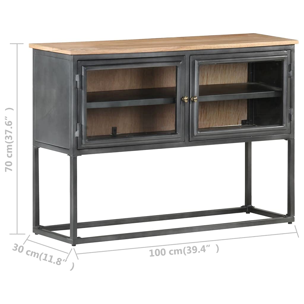 Modern Storage Sideboard Buffet Table - Adjustable Shelves, Steel Frame Cabinet for Dining Room, Living Room & Kitchen - 23.6