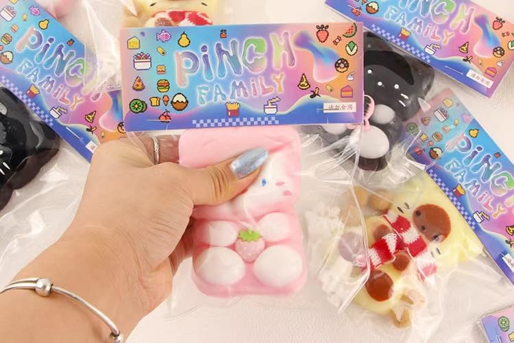 Squishy Cat Stress Relief Toy for Kids & Adults - Party Favors & Fidget Fun