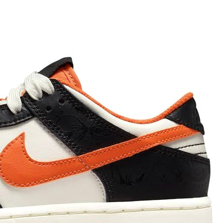 Nike Kids Dunk Low Halloween Sneakers - Black Orange PS White Pre School Shoes for Boys & Girls | Perfect for Halloween Costumes, School, and Playtime