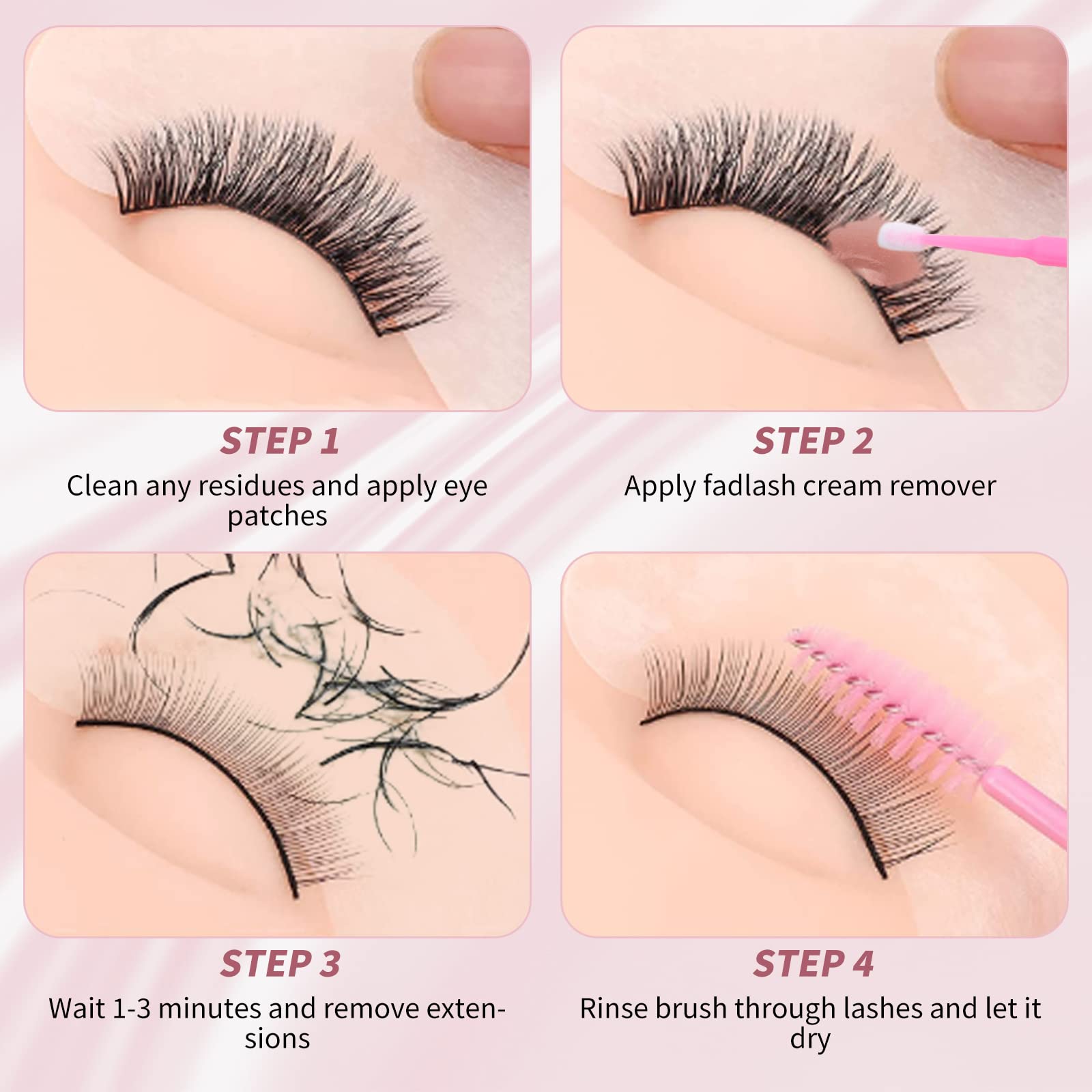 FADLASH Peach Eyelash Extension Remover Cream - 15g Gentle & Fast Lash Glue Remover for Sensitive Skin | Salon & Home Use | Safe for Professional & DIY Lash Extensions