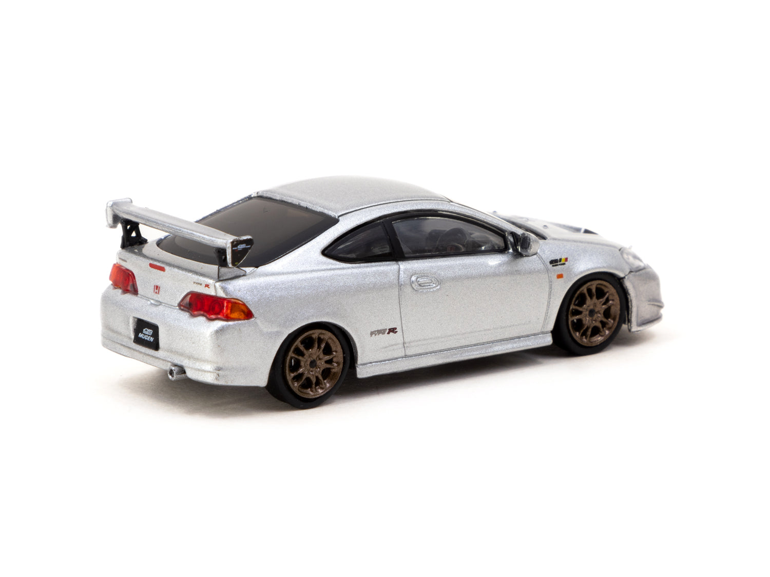 Tarmac Works 1/64 Scale Honda Integra Type R DC5 Mugen Silver Diecast Model Car - Collectible Miniature for Display, Racing Enthusiasts & Car Lovers