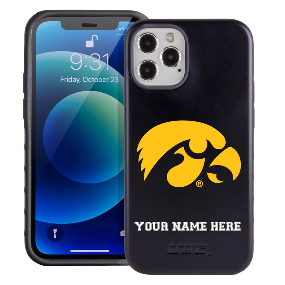 Military Grade Rugged iPhone 12/12 Pro Case - Shockproof Two-Piece Protection - Officially Licensed Iowa Hawkeyes Design - Perfect for Outdoor Adventures, Sports & Daily Protection