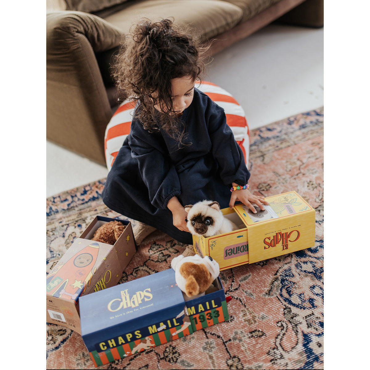 B.T. Chaps Bertha The American Bulldog Plush Toy in Gift Box - 20cm (8 inch) Stuffed Animal for Dog Lovers, Kids Room Decor & Collectible Gift