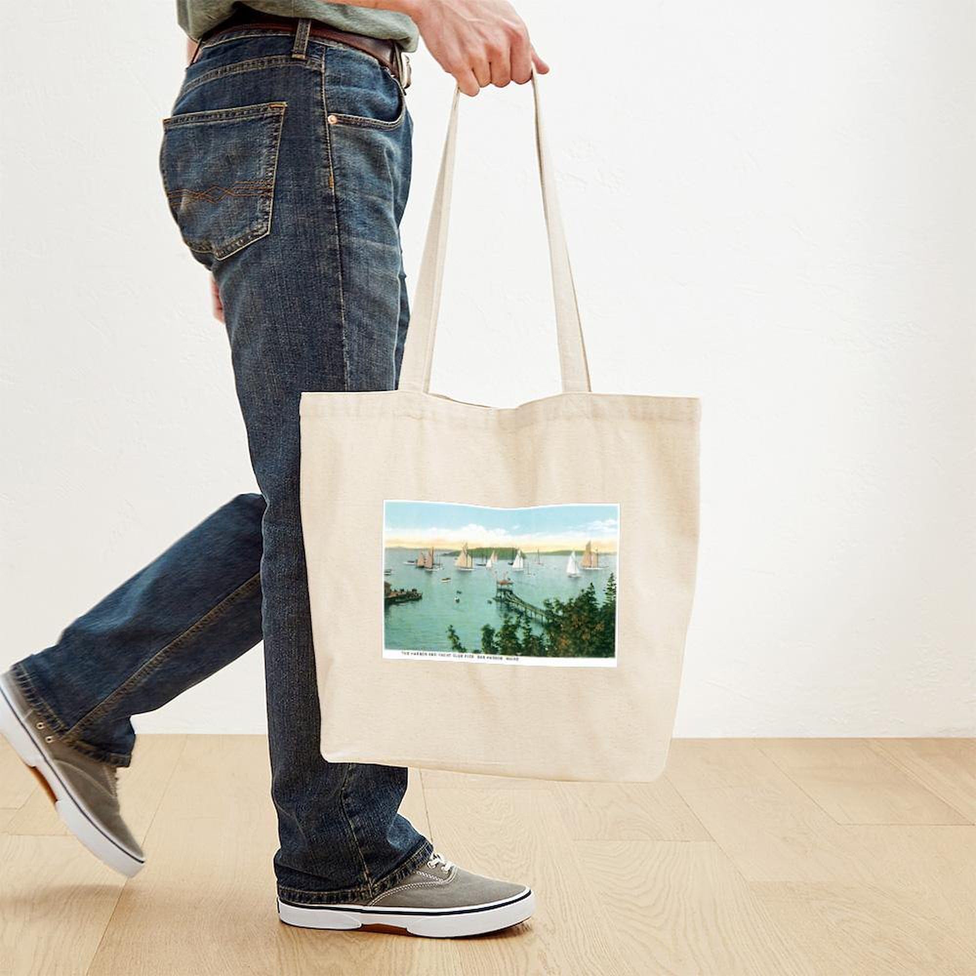 Bar Harbor Maine ME Canvas Tote Bag - Eco-Friendly Reusable Shopping Bag for Groceries, Beach & Daily Use | CafePress