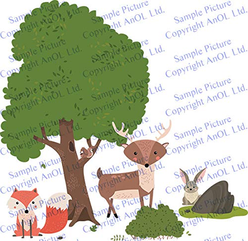 Woodland Animal Wall Stickers - Fox, Bunny, Bird & Rabbit Nursery Decals for Kids Room Decor | Removable Vinyl Forest Creature Sticker Set | Perfect for Baby Nursery, Playroom & Classroom Decorations