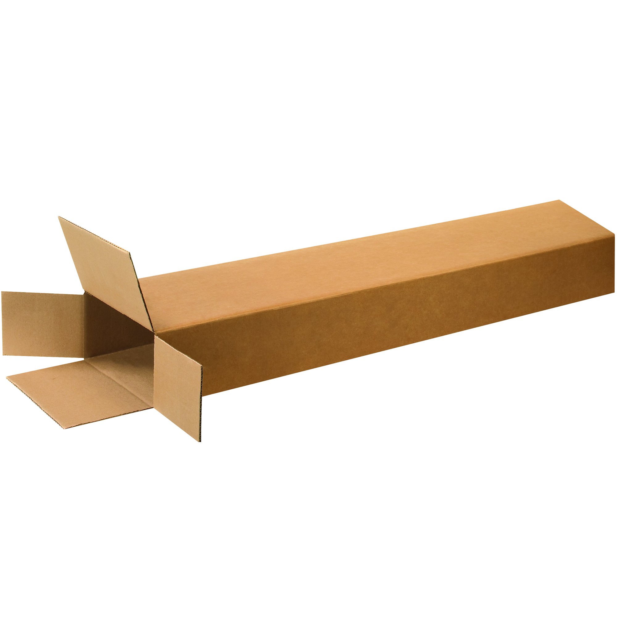 15 Pack Corrugated Cardboard Boxes 8x4x46 Inches - Side Loading Shipping Boxes for Moving, Packing & Storage | Durable Kraft Brown Boxes for Home Office & Ecommerce Shipping