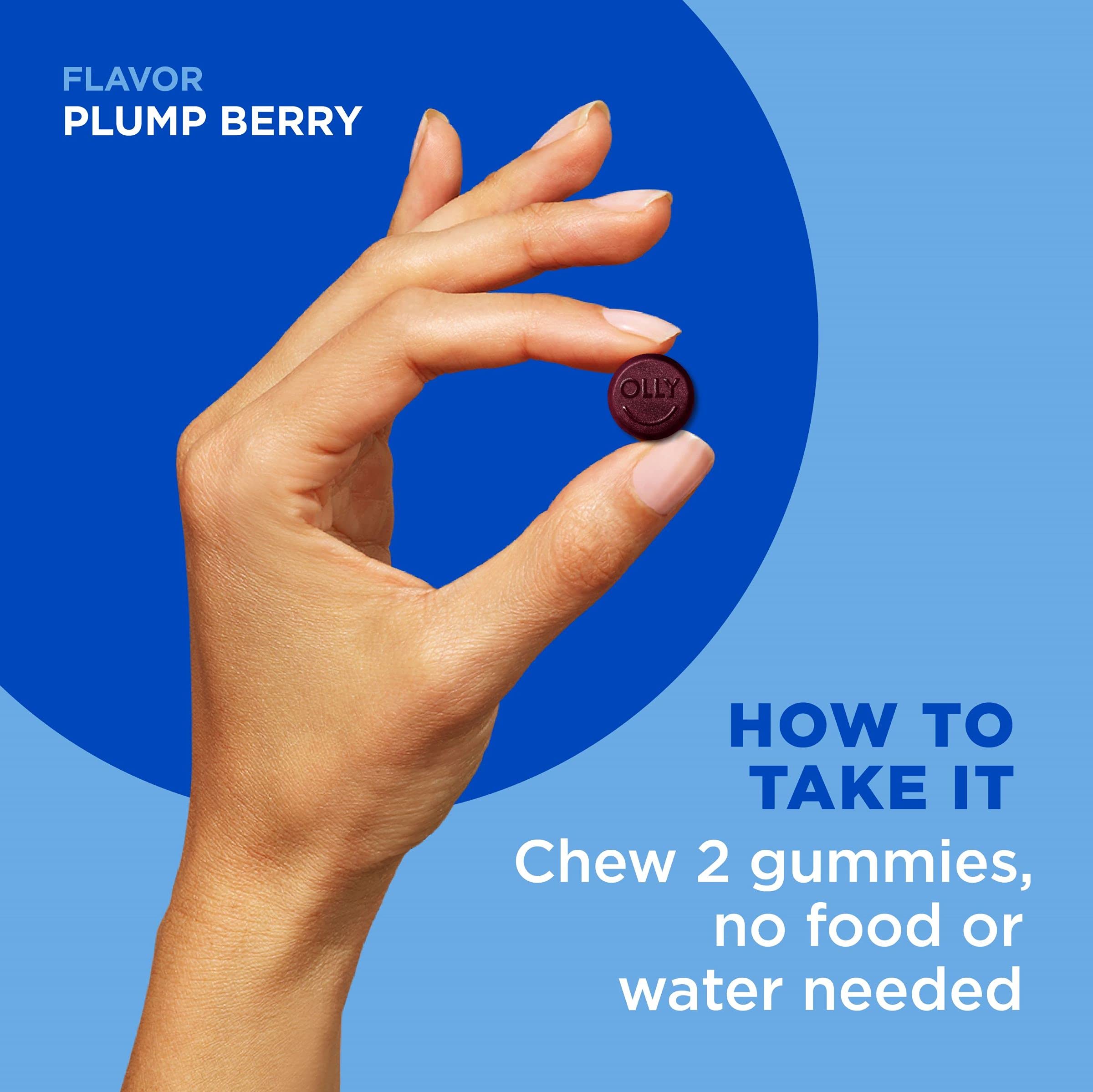 OLLY Glowing Skin Collagen Gummies with Hyaluronic Acid & Sea Buckthorn - Berry Flavor Chewable Supplement for Hydrated & Youthful Skin - 120 Count Pouch (Pack of 6, 60 Day Supply) - Perfect for Daily Skincare Routine & On-the-Go Beauty Boost