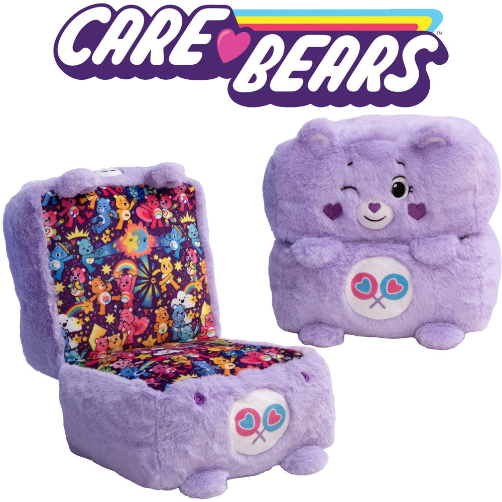 Care Bears Share Bear 10 Inch Soft Plush Stuffed Animal Toy with Pop N' Play Cube - Perfect for Kids' Bedtime, Playtime & Gift Giving