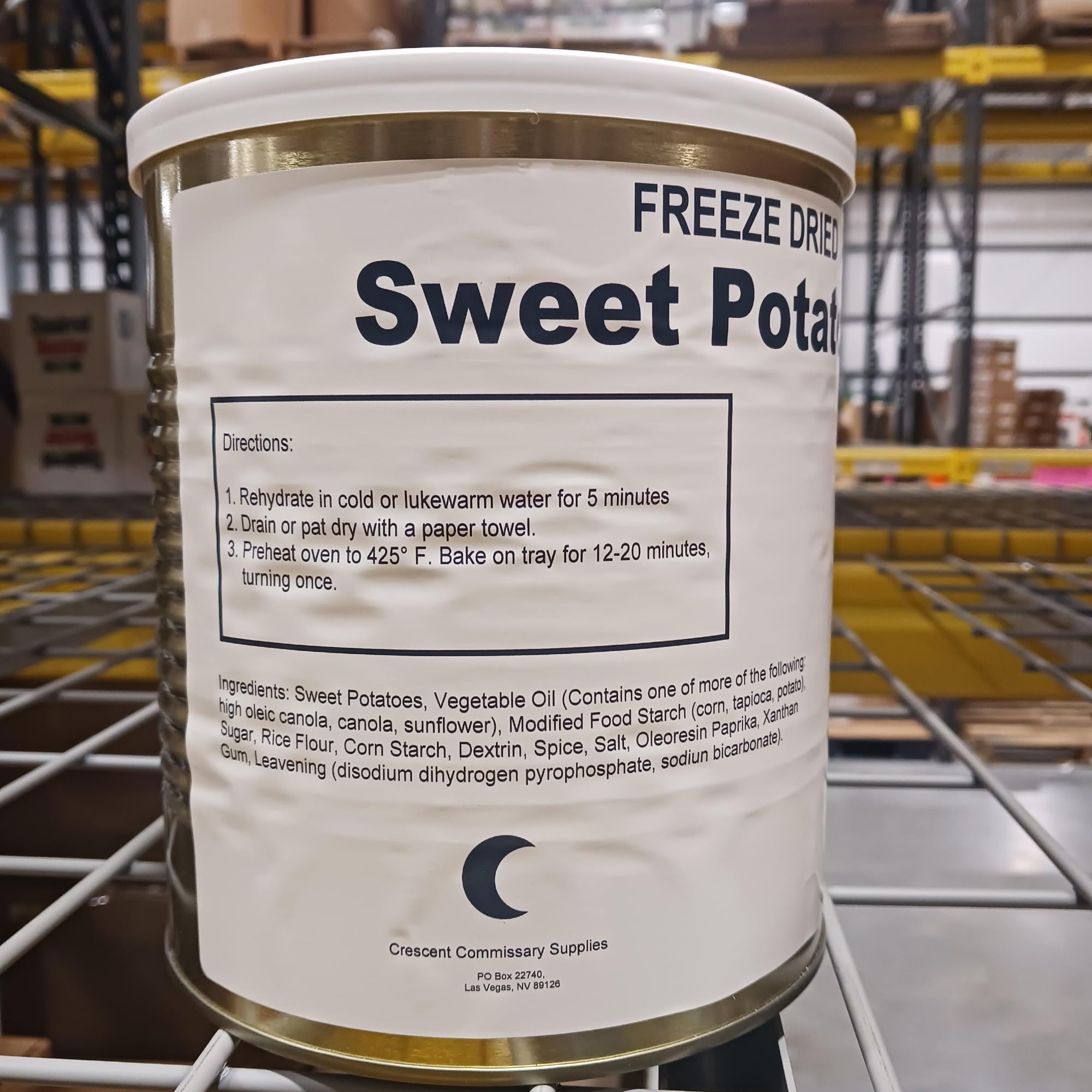 Freeze Dried Sweet Potato Fries - 16 Oz Can with 25 Year Shelf Life | Healthy Snack for Camping, Hiking & Emergency Food Storage