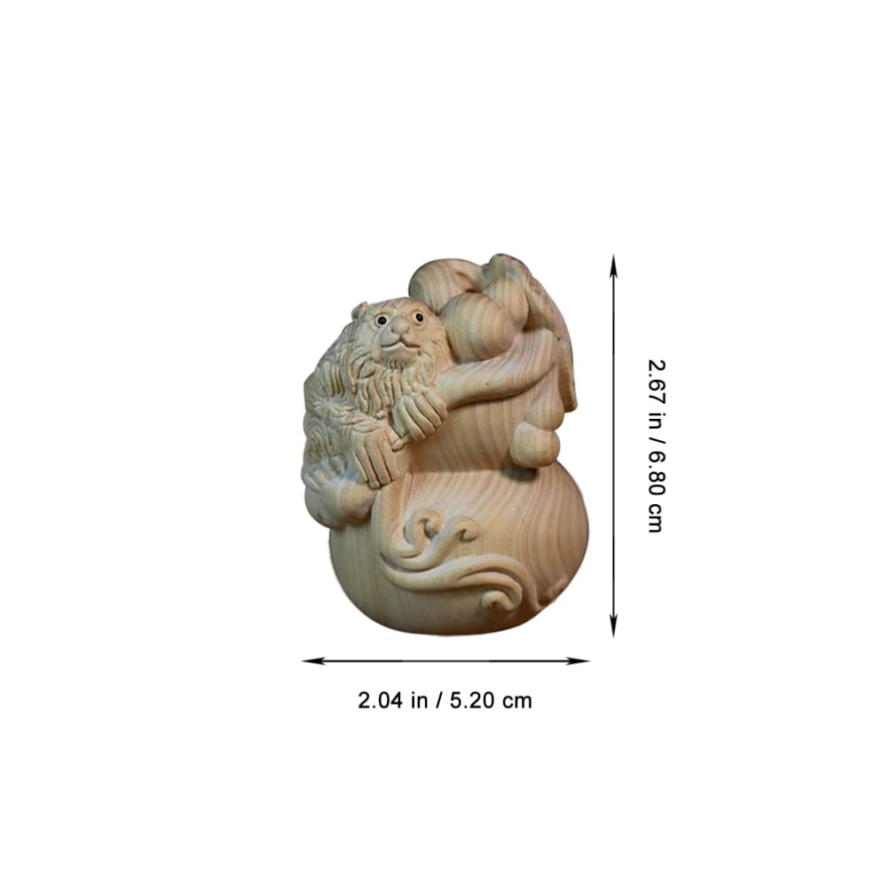 Exquisite Hand-Carved Wooden Monkey Figurine - Chinese Boxwood Home & Office Decor, Desktop Ornament, Gift for Collectors - Perfect for Feng Shui, Bookshelf Display, and Asian-Inspired Interior Design