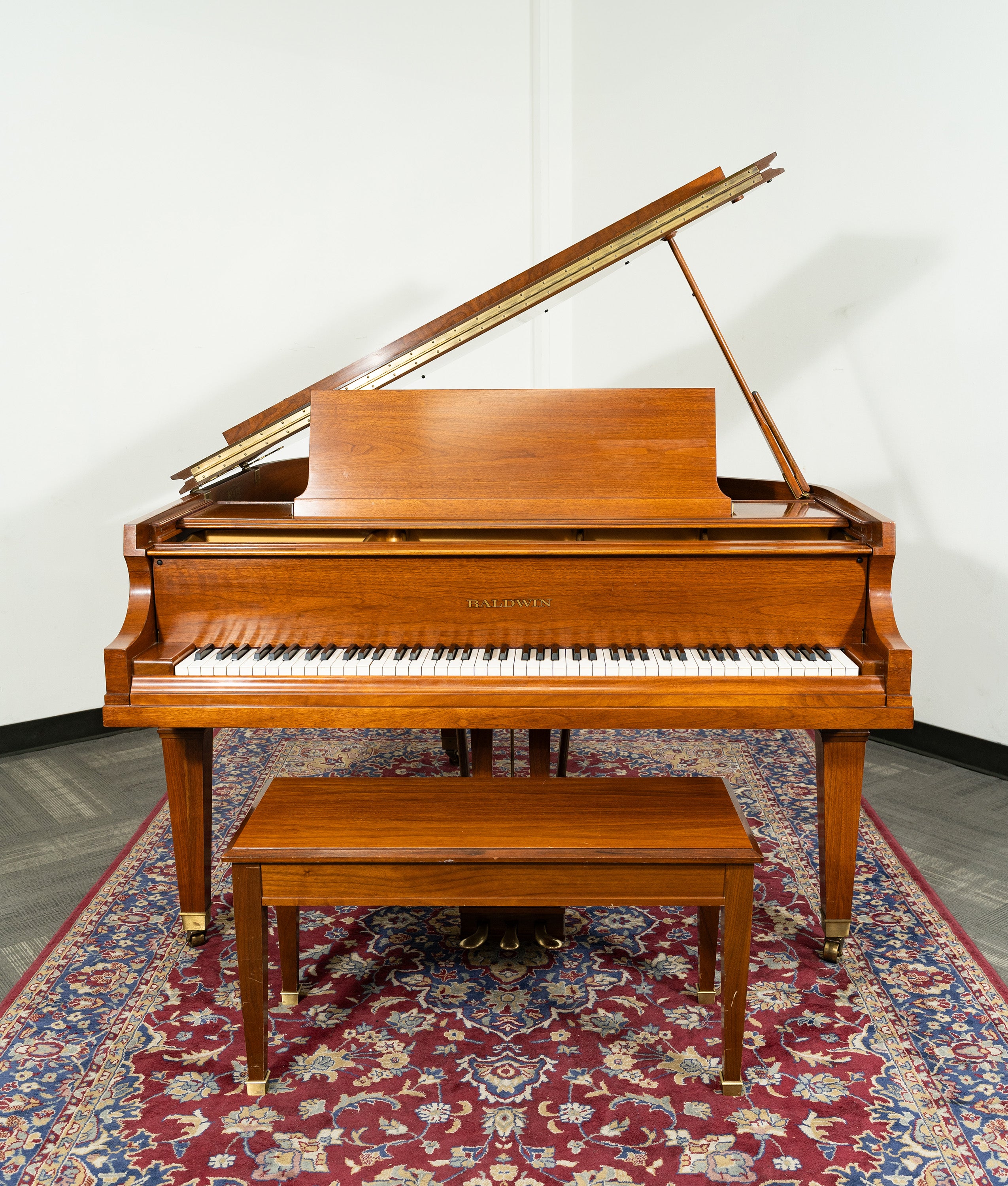Baldwin 5'2 Model M Grand Piano in Satin Walnut Finish | Used Vintage Piano with Serial Number 159598 | Perfect for Home, Studio & Concert Performances