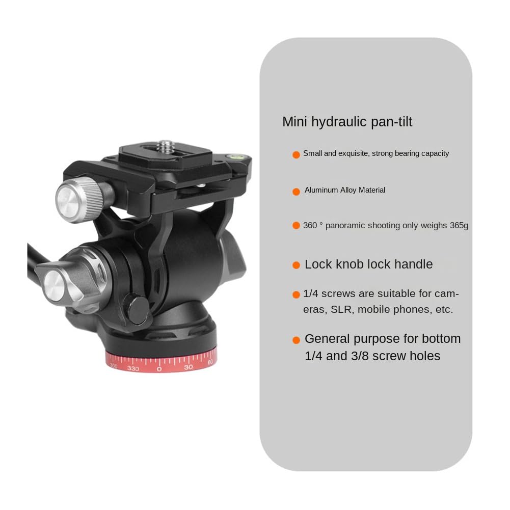ZOMTTAR 1PC Aluminum Alloy Panoramic Tripod with Hydraulic Fluid Damping - Professional Camera Stand for DSLR/SLR Cameras & Monopods - Perfect for Photography, Videography, Travel & Outdoor Shooting