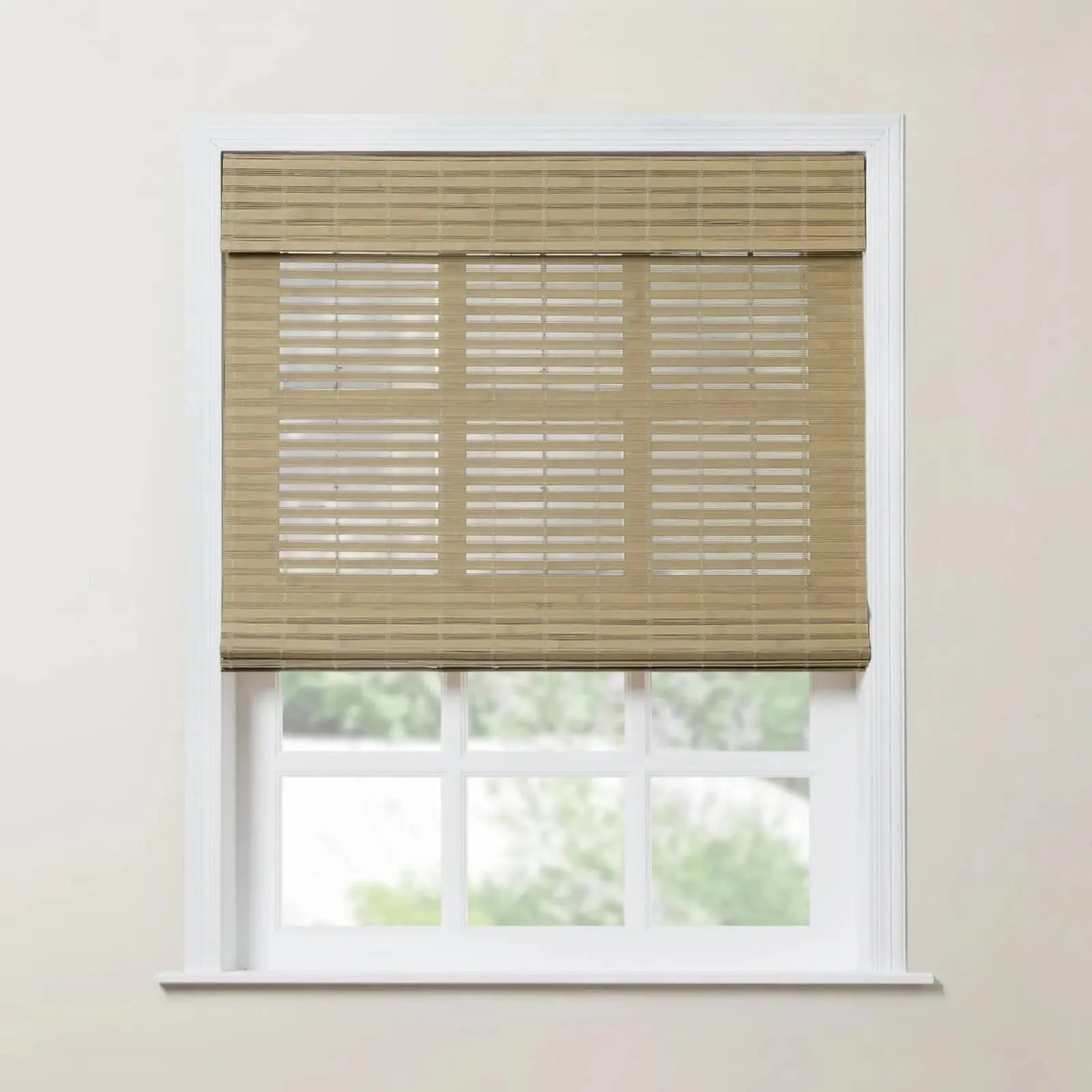 Rae Natural Bamboo Woven Shades Series S - Eco-Friendly Window Blinds for Home & Office - Perfect for Living Room, Bedroom, and Patio Privacy