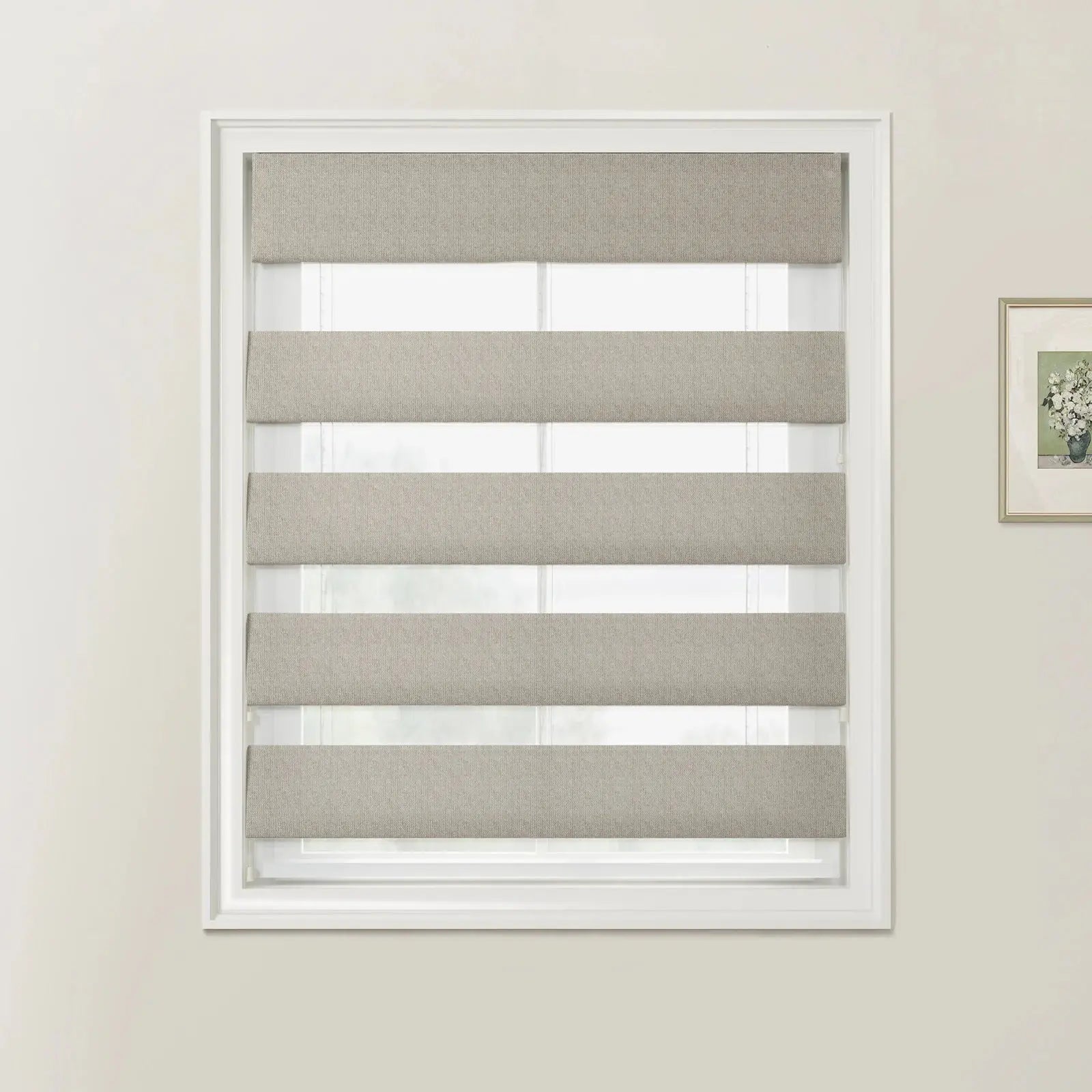 Custom Zebra Roman Blind Cord Lift - Blackout Window Shades for Home & Office - Easy Installation & Light Control