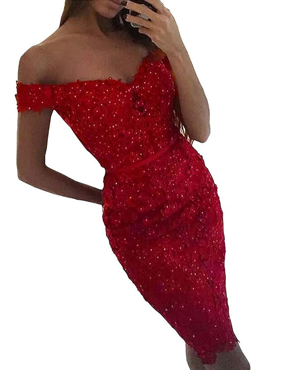 Elegant Short Lace Mermaid Homecoming Dress for Women | Prom Evening Party Gown | Perfect for Formal Dances, Graduations & Special Occasions