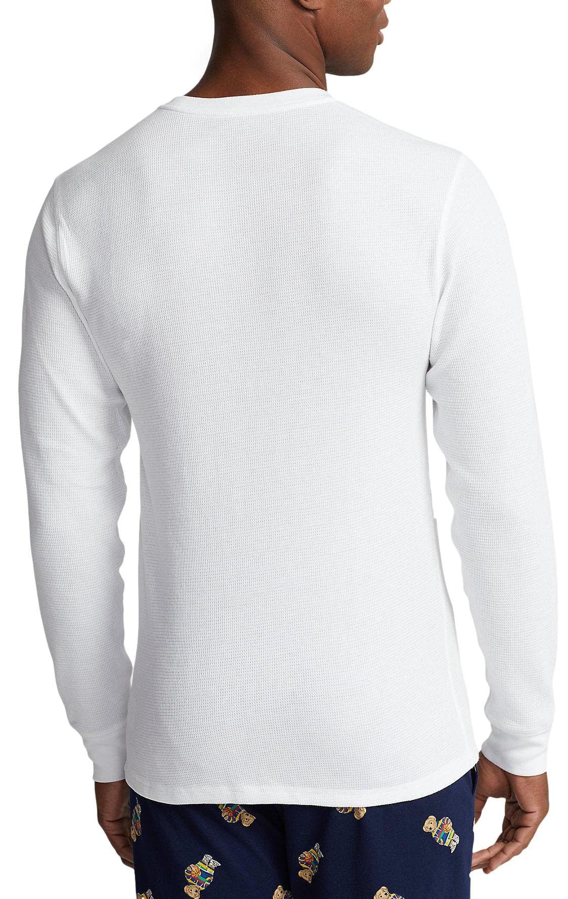 Ralph Lauren Polo Men's Long Sleeve Cotton T-Shirt - Soft Thermal Sleepwear & Lounge Shirt for Casual Wear, Winter Layering & Home Comfort