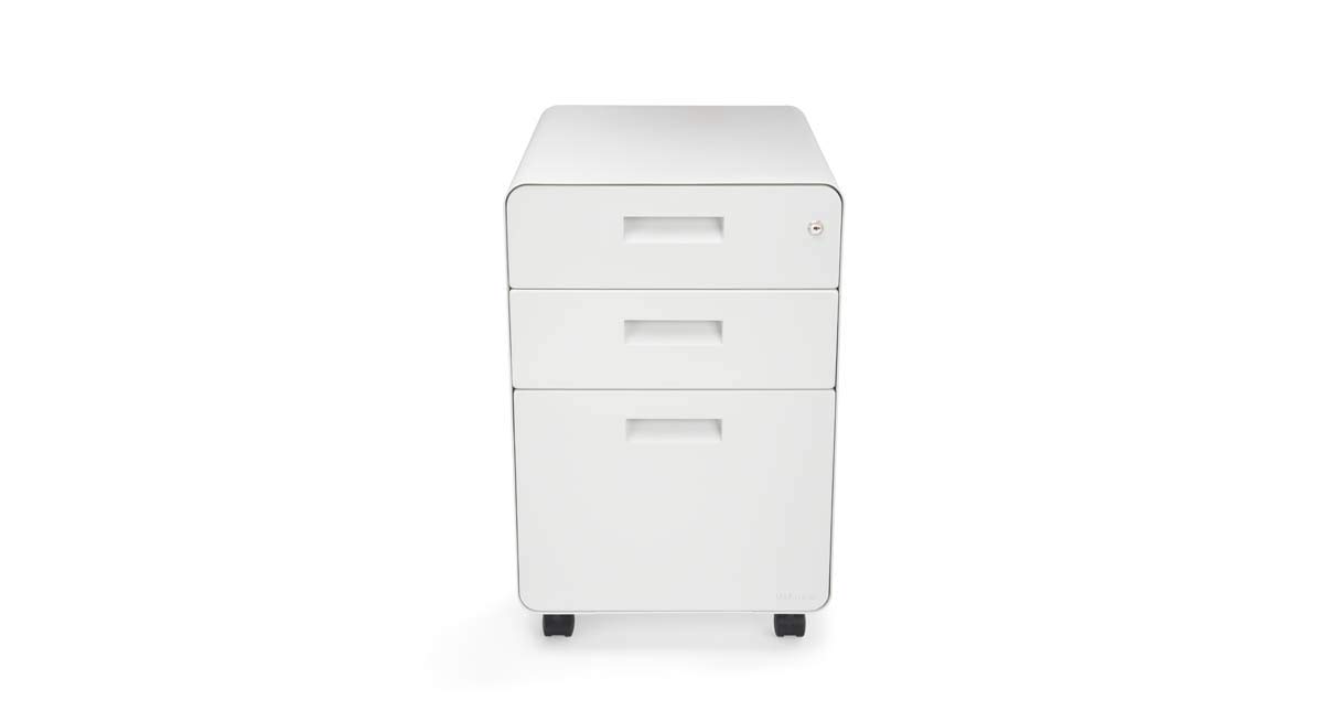 3-Drawer Rolling File Cabinet - White, Heavy Duty Metal Storage for Office & Home Organization - Perfect for Documents, Folders & Office Supplies