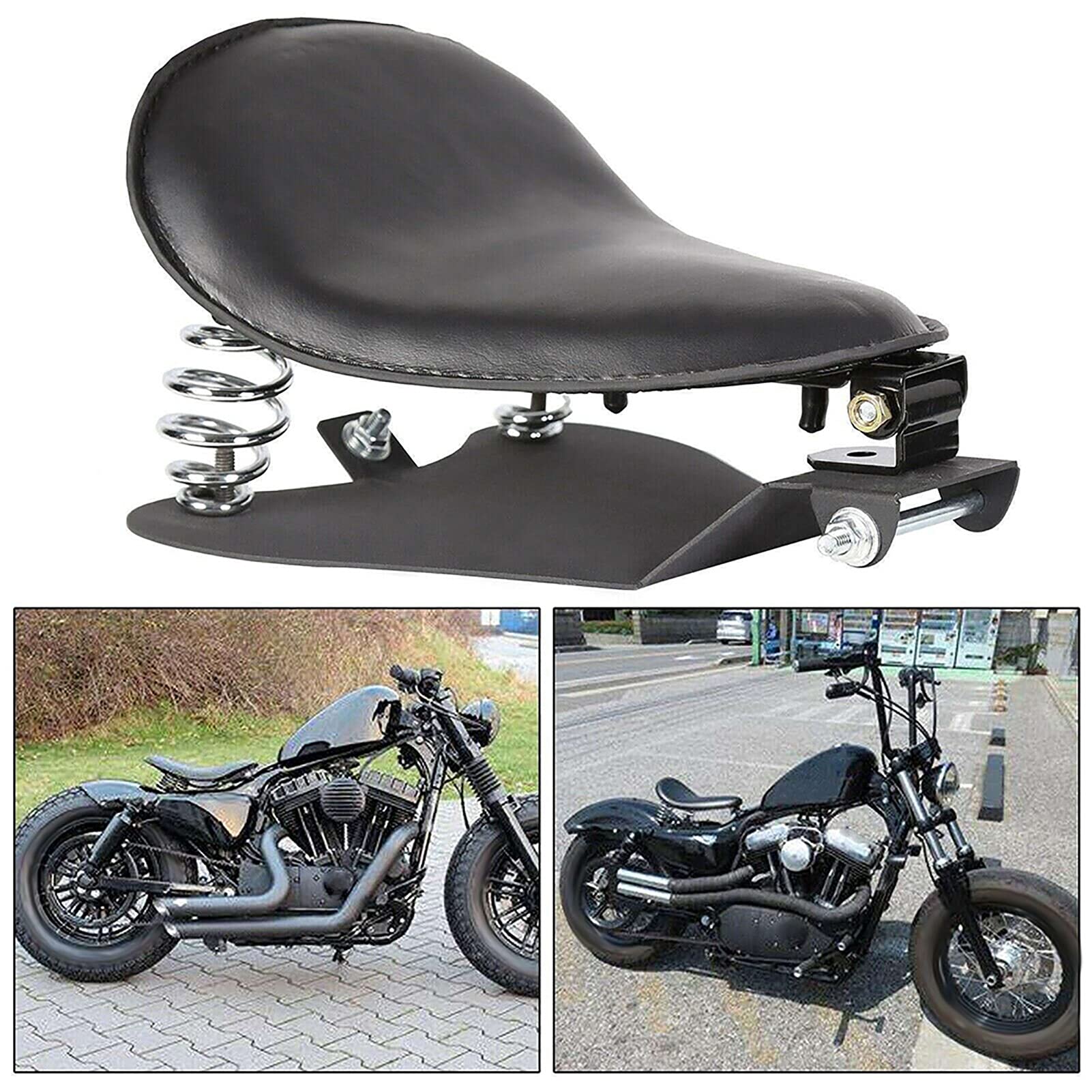 High-Quality Steel Motorcycle Seat Spring Bracket Kit - Universal Fit for Bobber & Chopper Bikes | Durable Seat Base Plate Mounting Holder for Custom Motorcycle Upgrades & Comfort Rides