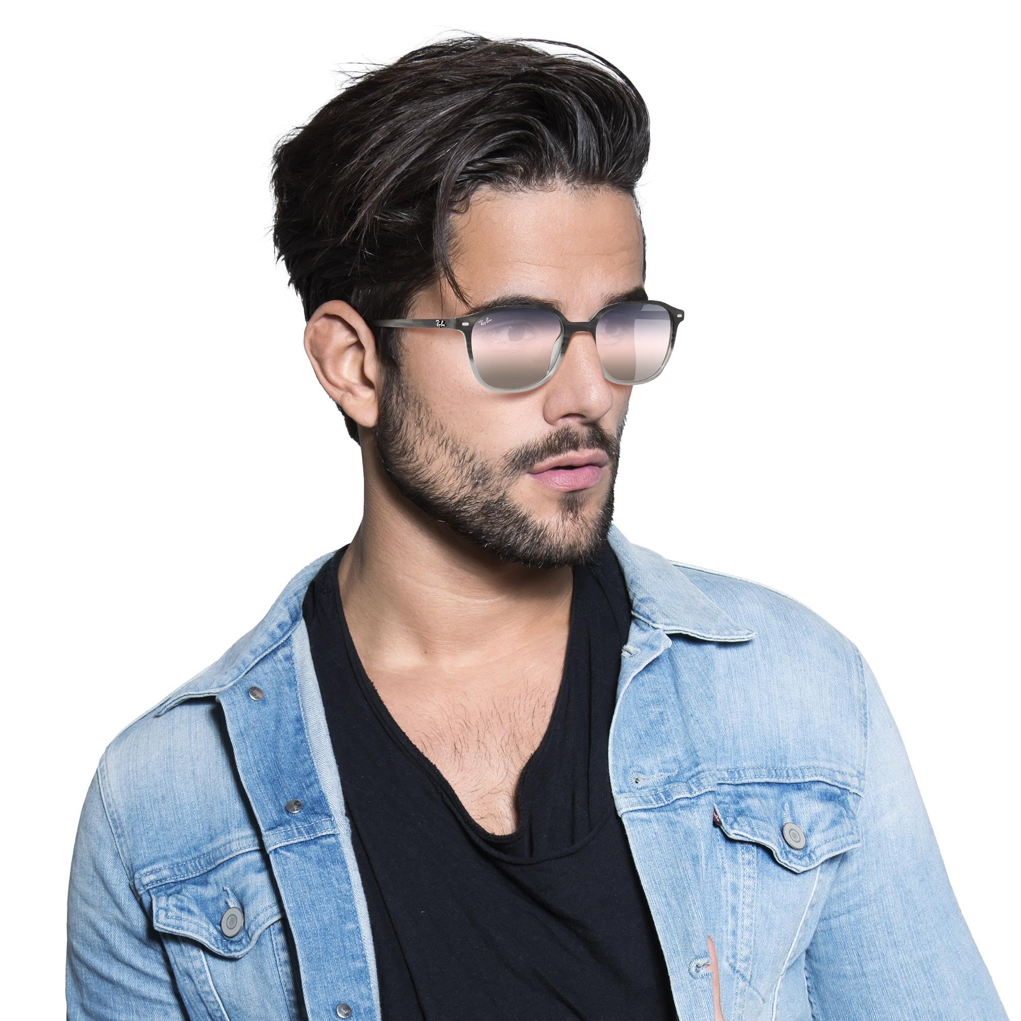 Ray-Ban RB2193 Leonard Square Sunglasses for Men & Women - Polarized UV Protection - Stylish Aviator Shades for Driving, Beach & Outdoor Activities