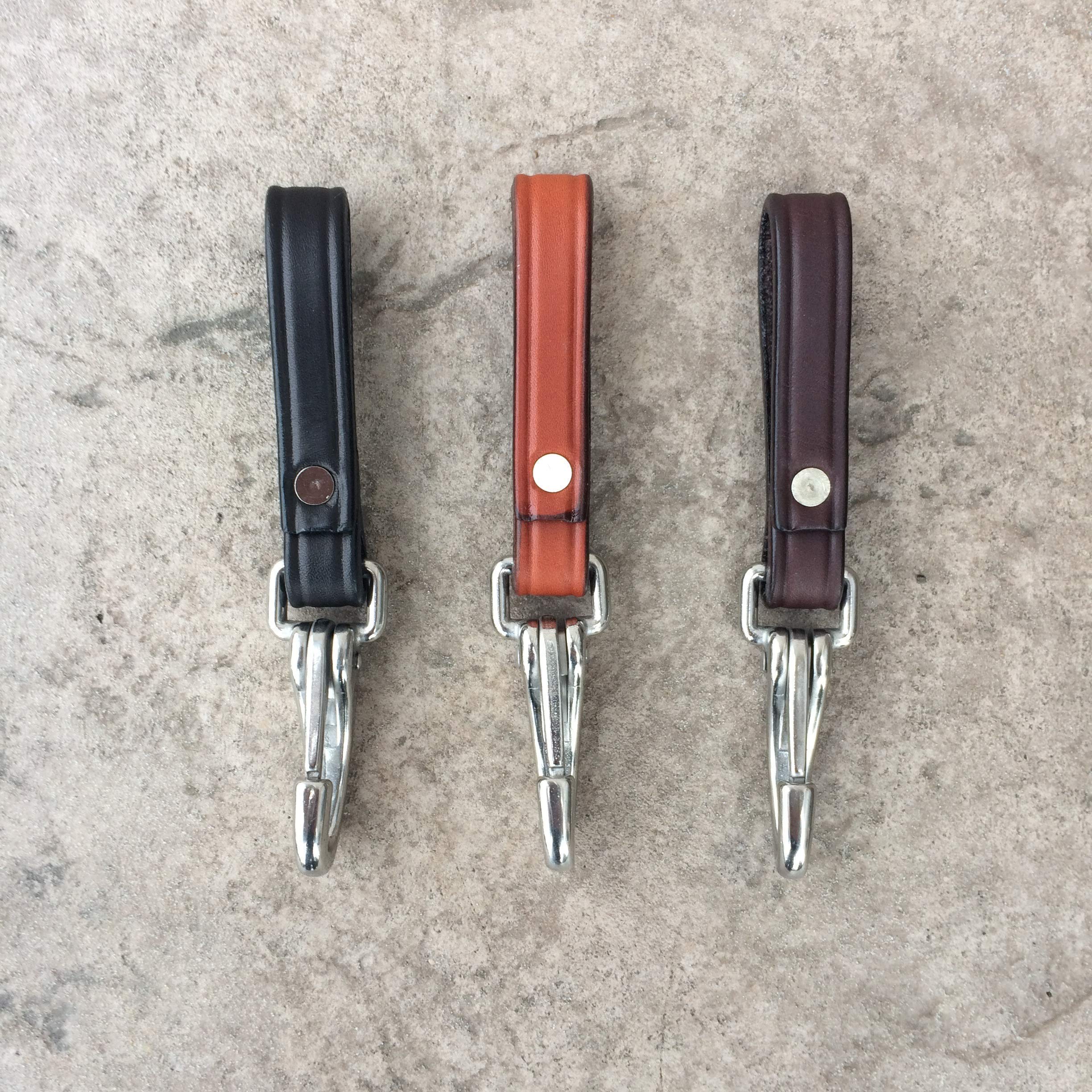 Handmade Leather Keychain Lanyard - Customizable Boxwood & Mum Design, Detachable Key Ring Organizer for Men | Perfect Father's Day Gift, Office Keys, Travel & Everyday Carry | Amish Crafted in USA