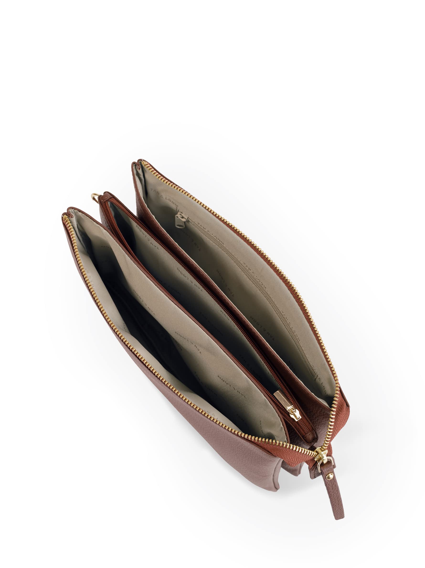 Tan & Loom Women's Genuine Leather Crossbody Sling Bag - Medium Espresso Brown Handbag for Everyday Use, Travel & Work | Stylish & Durable Purse