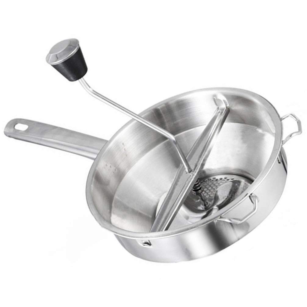 Stainless Steel Potato Masher & Food Grinder - Perfect for Fruits, Vegetables, Guacamole, Egg Salad, Baby Food & Banana Bread - Durable Kitchen Tool for Cooking, Baking & Meal Prep