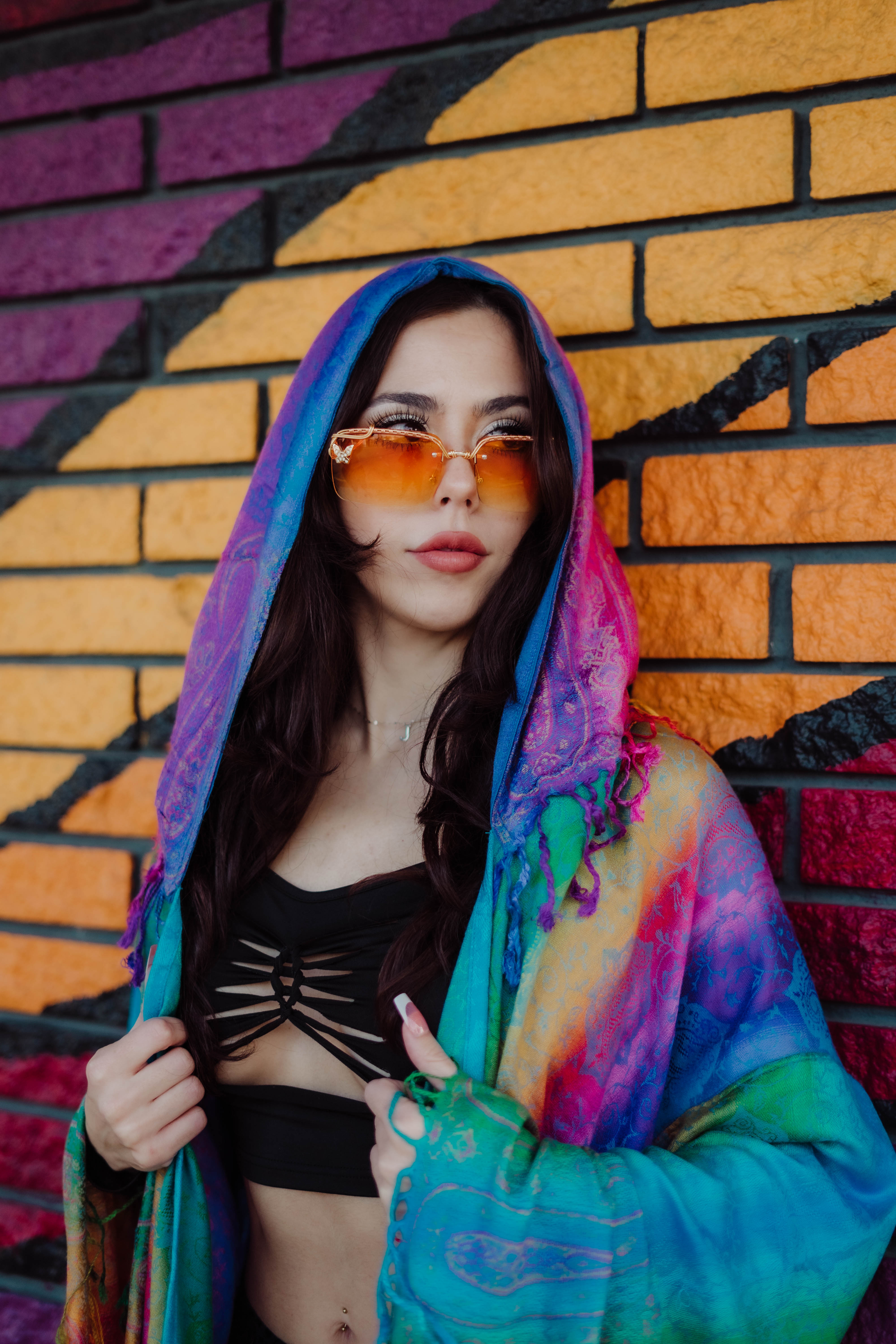 Premium Rainbow Pashmina Robe - Soft & Luxurious Women's Bathrobe for Spa, Lounge & Home Relaxation