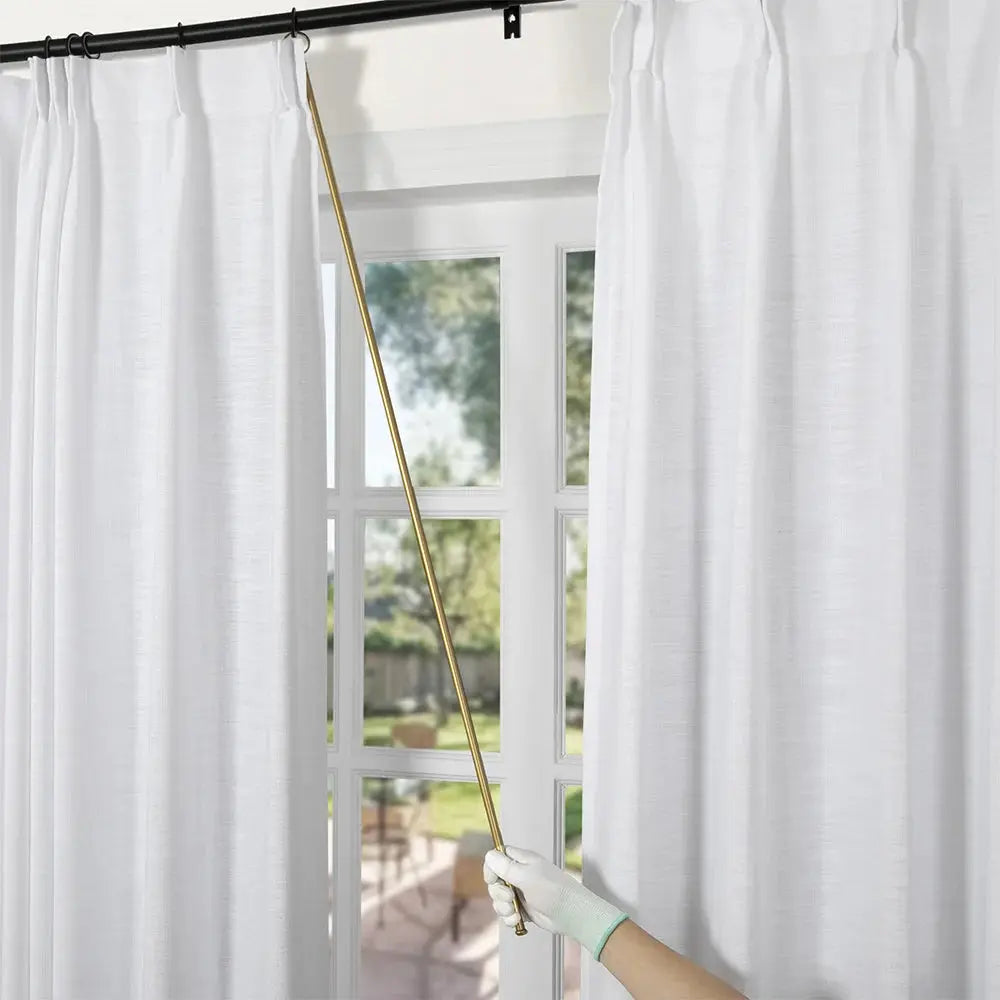 Jaylon Drapery Pull Wand - Adjustable Curtain Rod Hook for Easy Window Treatment - Perfect for Living Room, Bedroom, and Office Decor