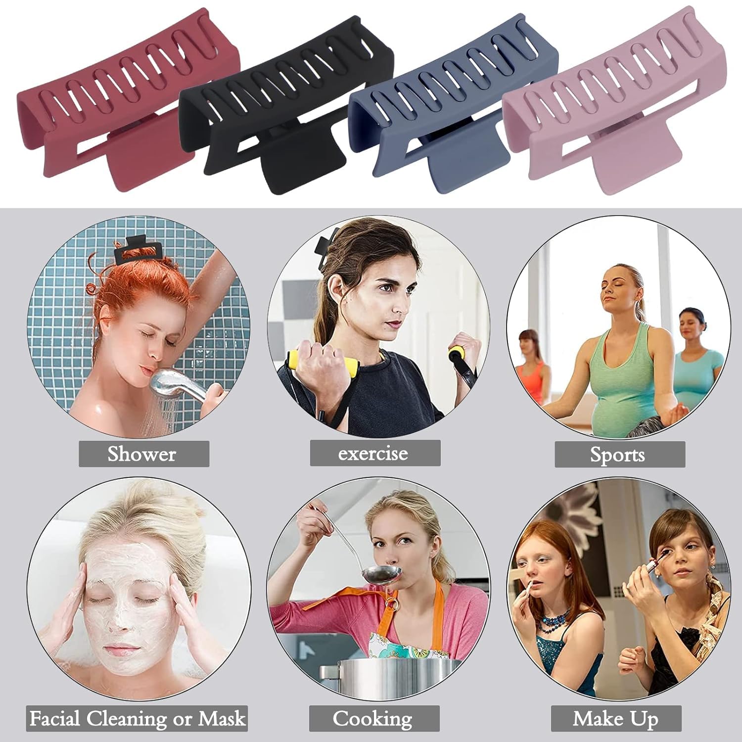 Glamifirsto Large Hair Claw Clip - 4.3 Inch Non-Slip Strong Hold Matte Butterfly Banana Barrette for Women & Girls - Perfect for Thin, Thick, and Fine Hair - Great for Workouts, Office, and Everyday Styling