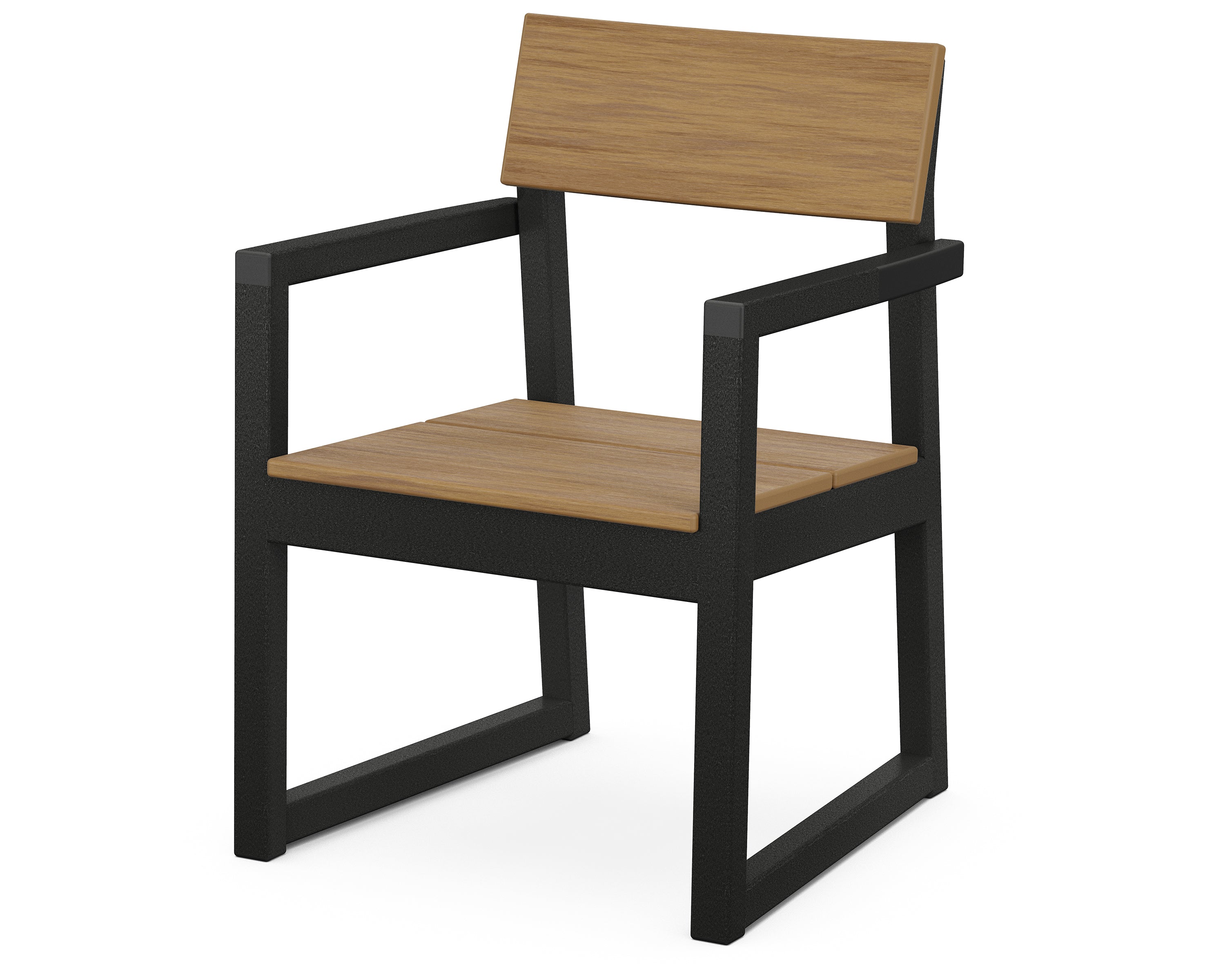 POLYWOOD EDGE Dining Arm Chair – Weather-Resistant Outdoor & Indoor Dining Chair for Patio, Deck, or Kitchen – Durable & Comfortable Seating Solution