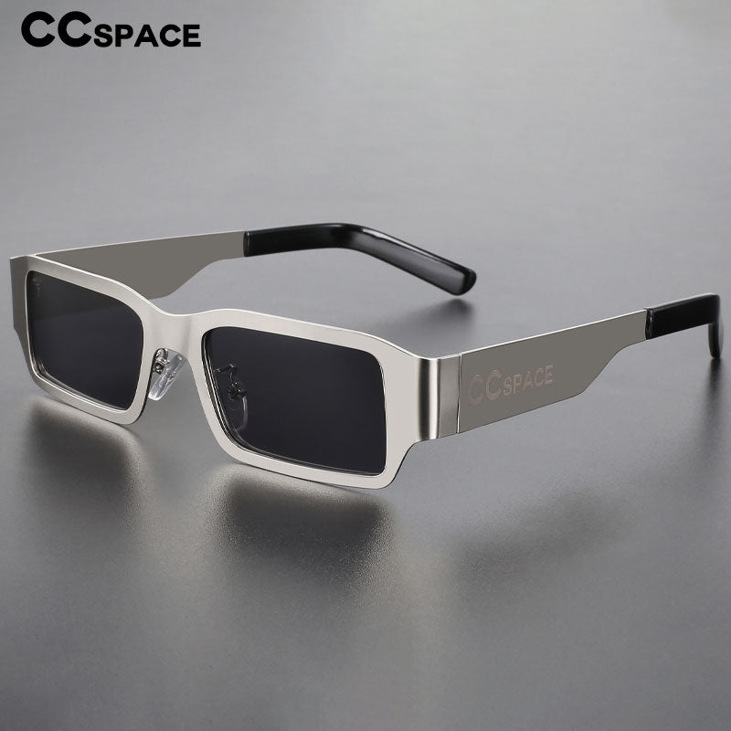 CCspace Unisex Full Rim Rectangle Alloy UV400 Sunglasses 56310 - Stylish & Protective Eyewear for Men & Women - Perfect for Driving, Beach, and Outdoor Activities