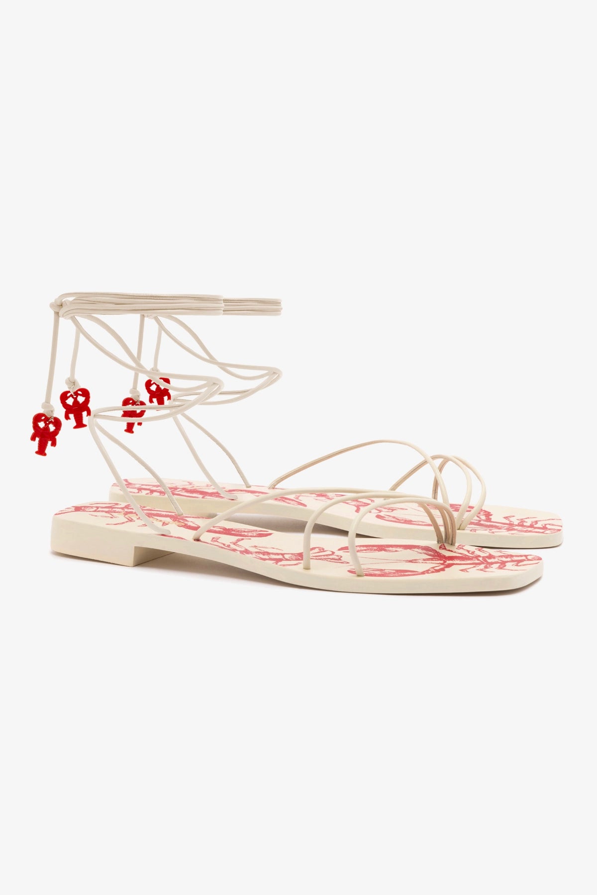 Nadia Women's Flat Sandals - Genuine Ivory Leather Comfortable Casual Shoes for Summer, Beach, Vacation & Everyday Wear