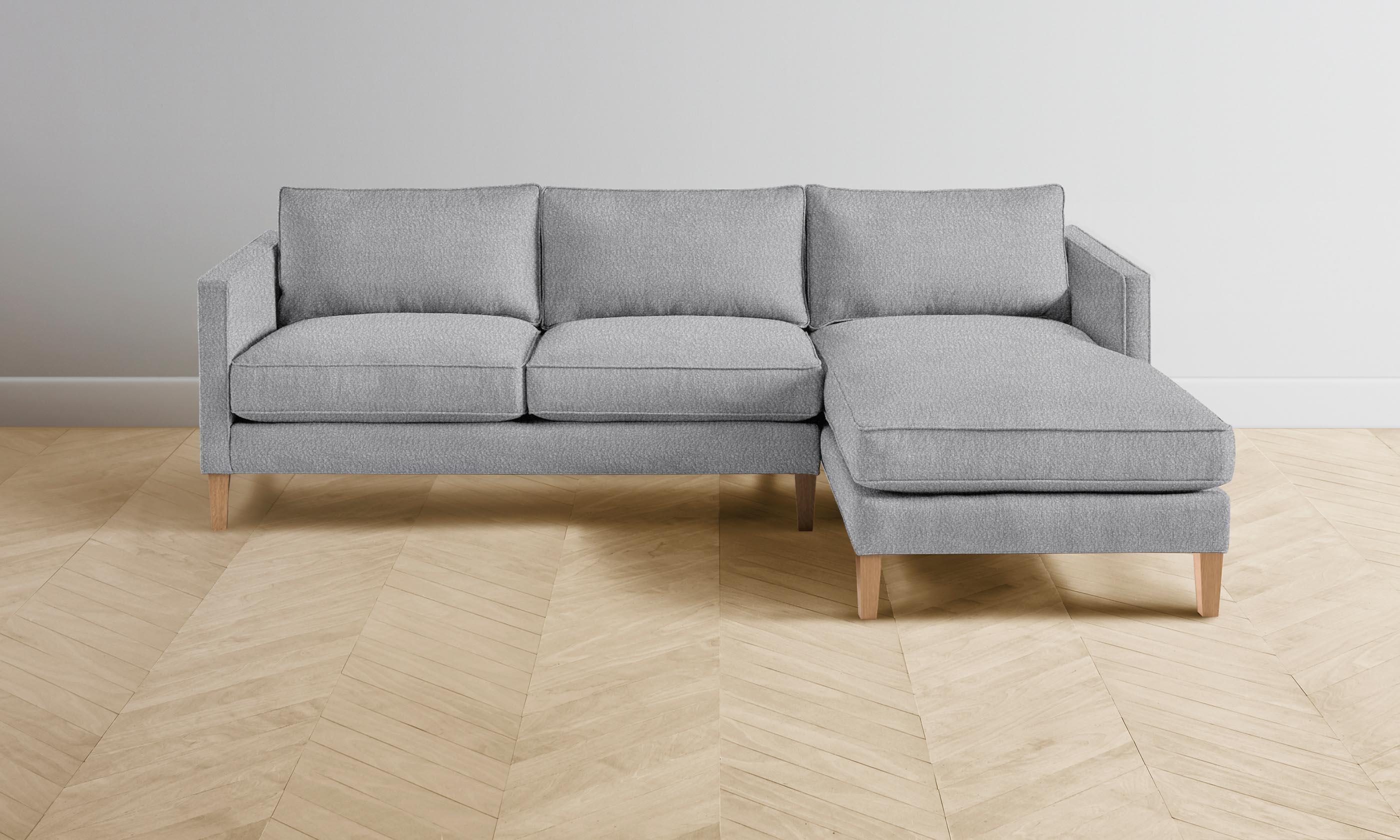 Luxury Crosby Sectional Sofa with Italian Bouclé Fabric & Waterfall Edge - Perfect for Modern Living Room & Lounge Areas