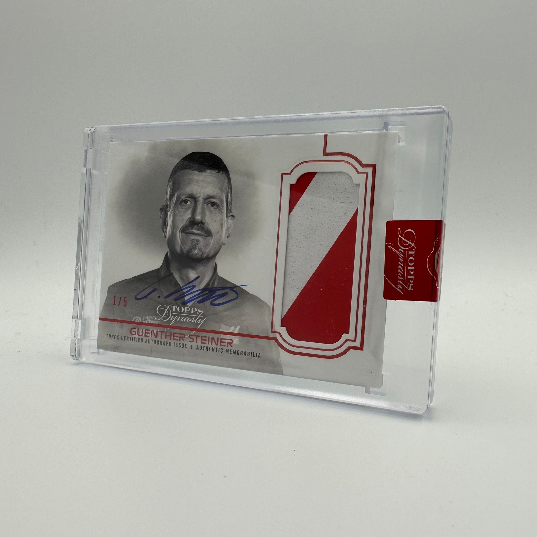 1/5 Guenther Steiner Haas F1 Team Dynasty Autograph Patch GSP II - Authentic Collectible for F1 Fans, Racing Memorabilia Enthusiasts & Sports Display Collections
