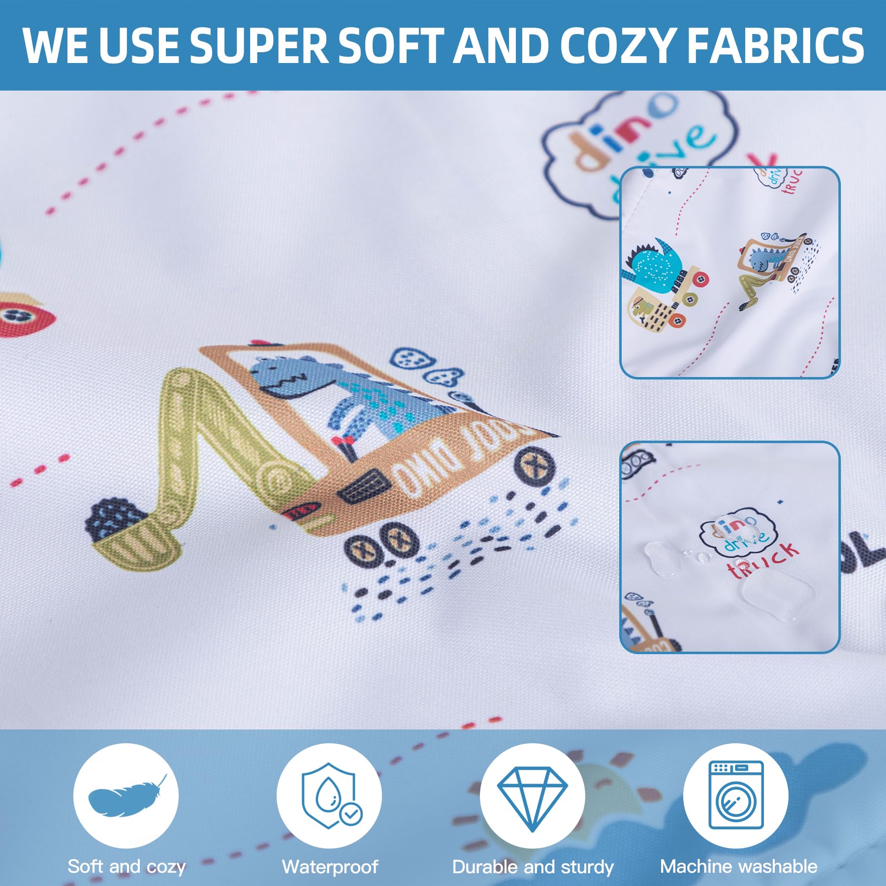 2025 New Airplane Seat Extender for Kids & Toddlers - Portable Airplane Travel Bed with Soft Blanket & Footrest - Baby Flight Essentials for Comfortable Travel (White) - Perfect for Long Flights & Overnight Trips with Infants