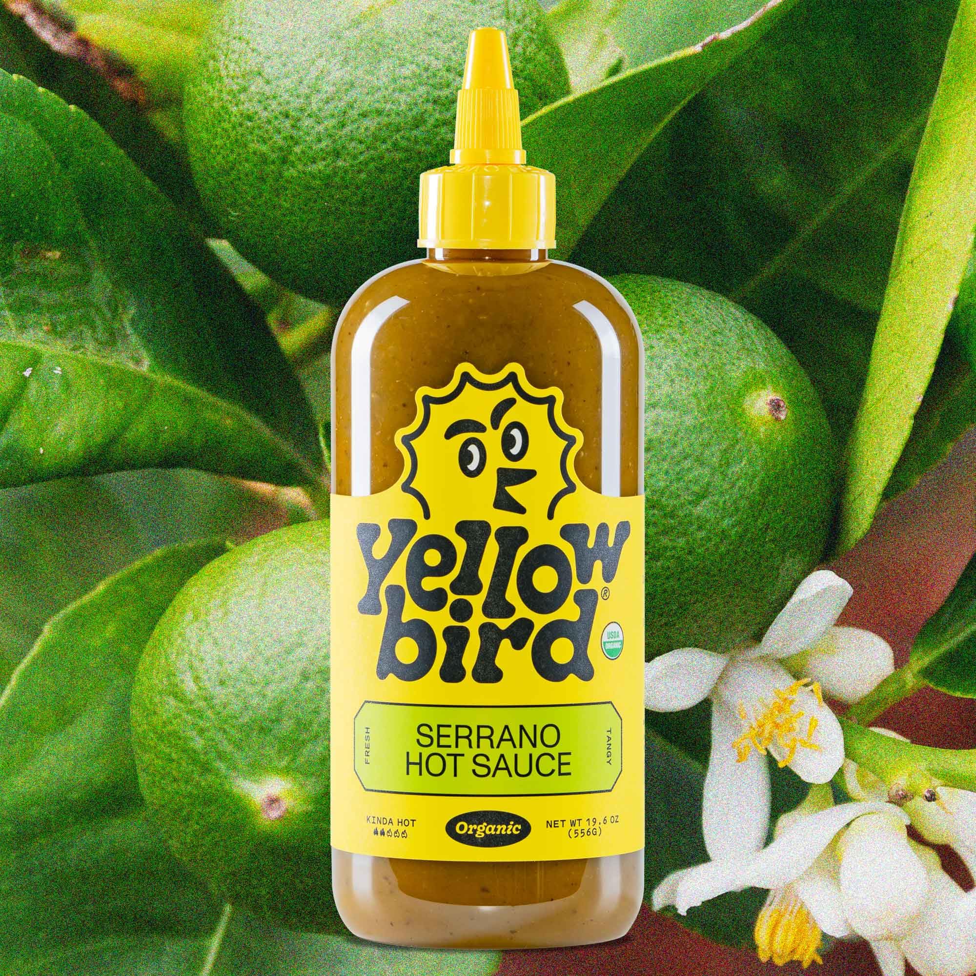Organic Serrano Pepper Hot Sauce - Mild Green Hot Sauce with Serrano Peppers, Cucumber, Garlic & Lime - Vegan, Gluten-Free - 19.6oz (2-Pack) - Perfect for Tacos, Wings & Grilling