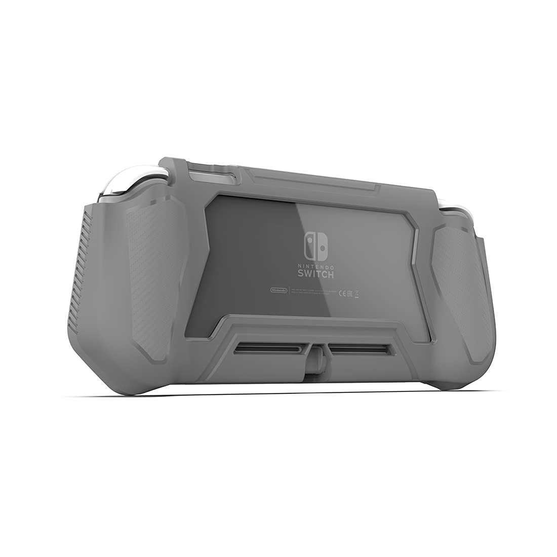 Durable Nintendo Switch Lite Protective Case with Detachable Screen Protector & Ergonomic Hand Grip - Shockproof Cover Compatible with Switch Lite 2019 (Gray) - Perfect for Gaming On-The-Go & Travel Protection