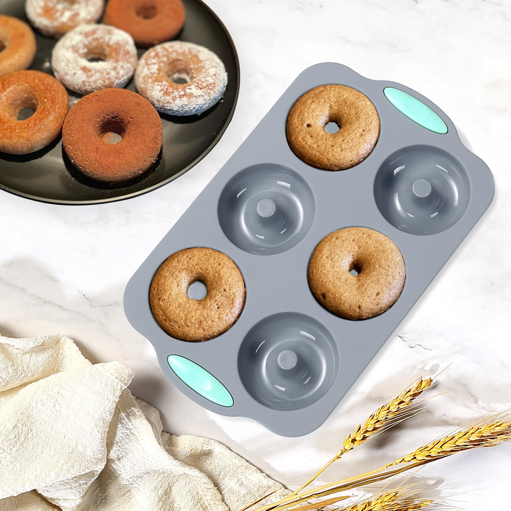 46-Piece Silicone Bakeware Set - Non-Stick Oven Baking Pans, Cake Molds, Chiffon Pan, Donut Pan, Square & Loaf Pan for Home Baking, Party Desserts & Holiday Cooking