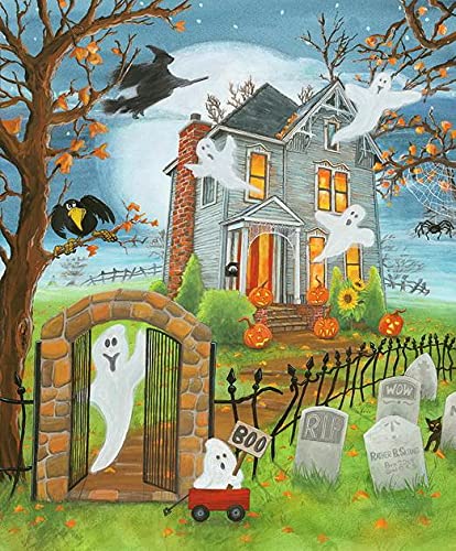 1000 Piece Wooden Jigsaw Puzzle for Adults & Kids - Haunted Haven - Educational Brain Teaser Game, Home Decor, 30