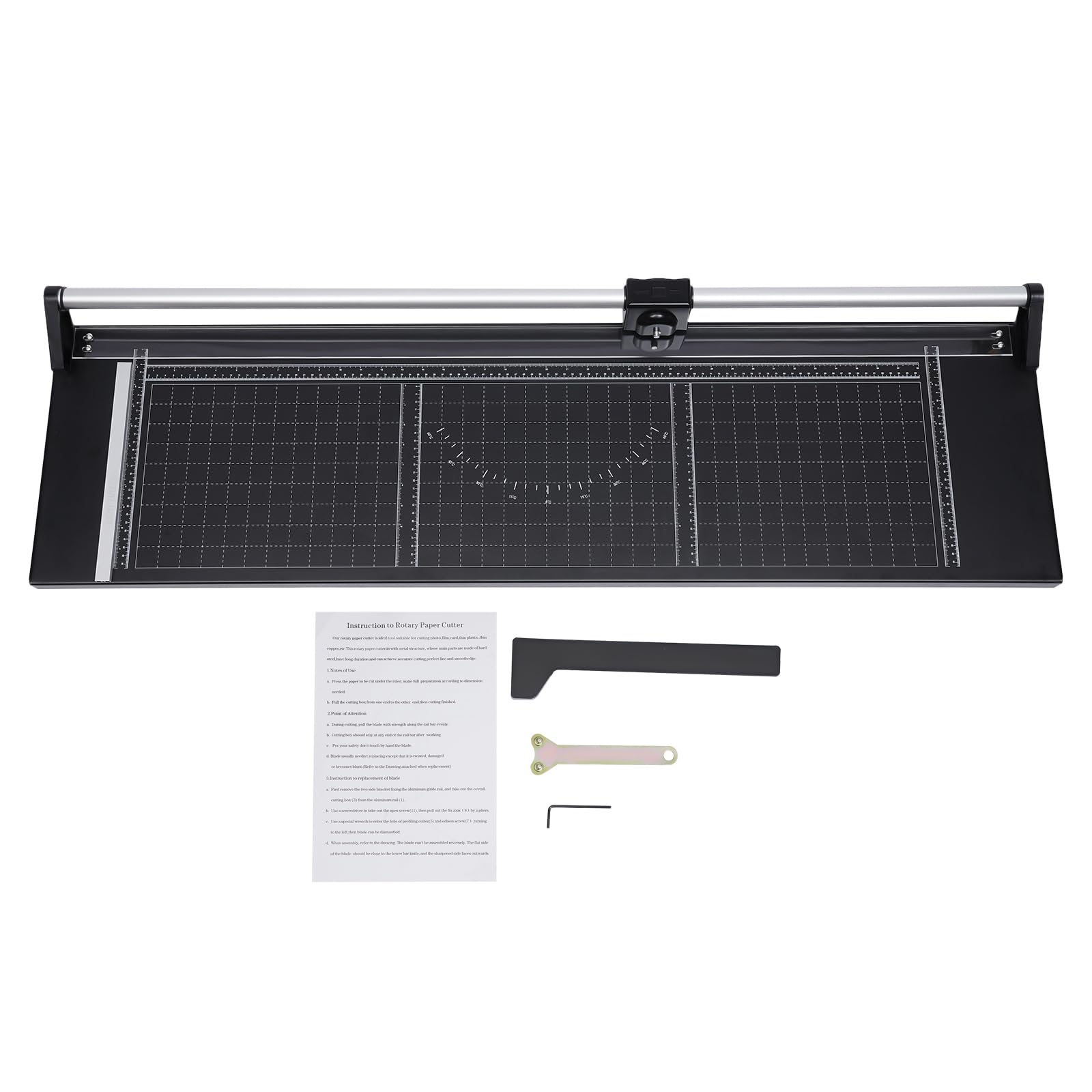 Precision 36 Inch Manual Rotary Paper Trimmer - Heavy Duty Photo Paper Cutter for Scrapbooking, Crafting & Office Use - Sharp Rolling Blade for Professional Cutting