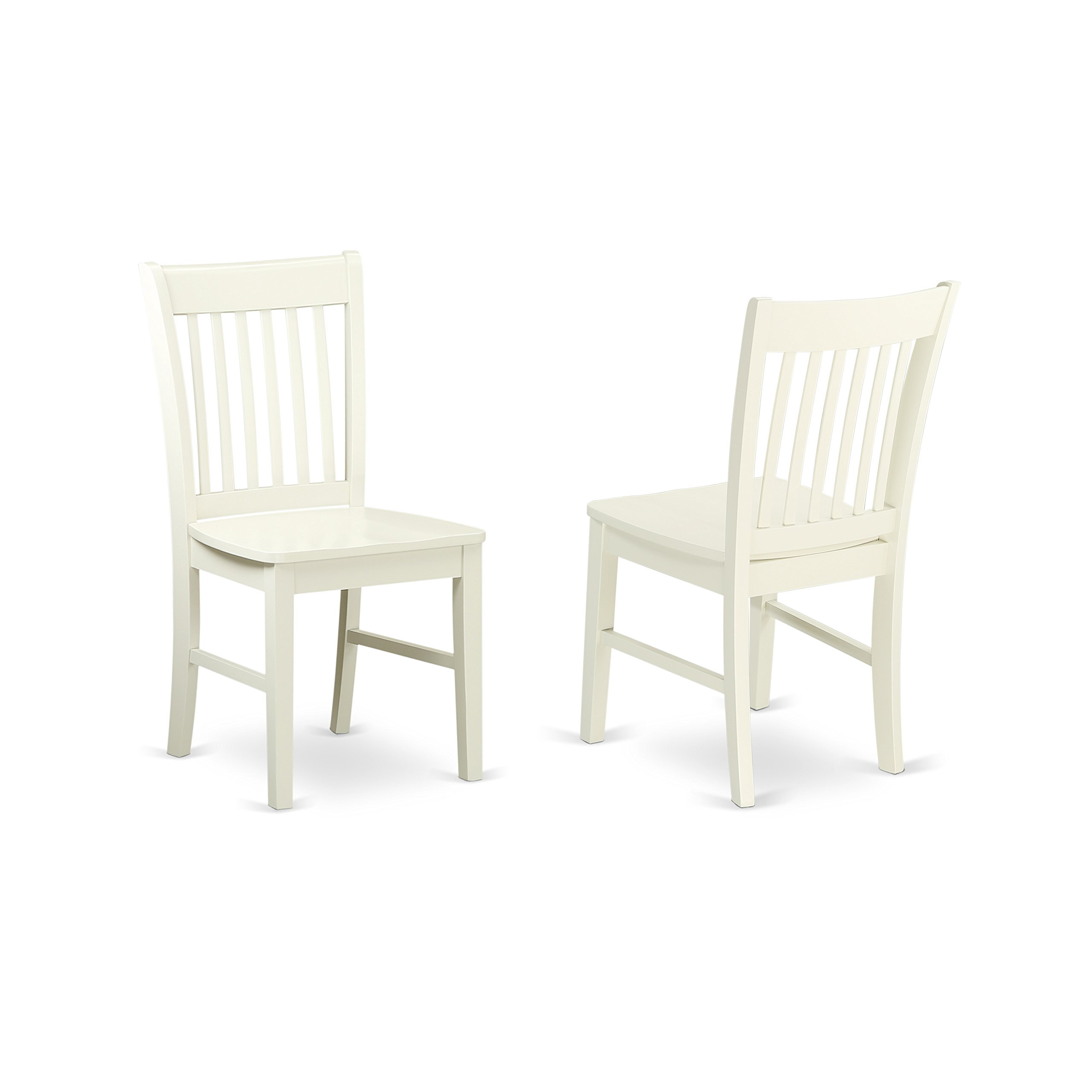 East West Furniture NDNO3-LWH-W 3-Piece White Linen Dining Set with Drop-Leaf Table (30x48 Inch) & 2 Chairs - Perfect for Small Kitchens, Breakfast Nooks & Cozy Apartments