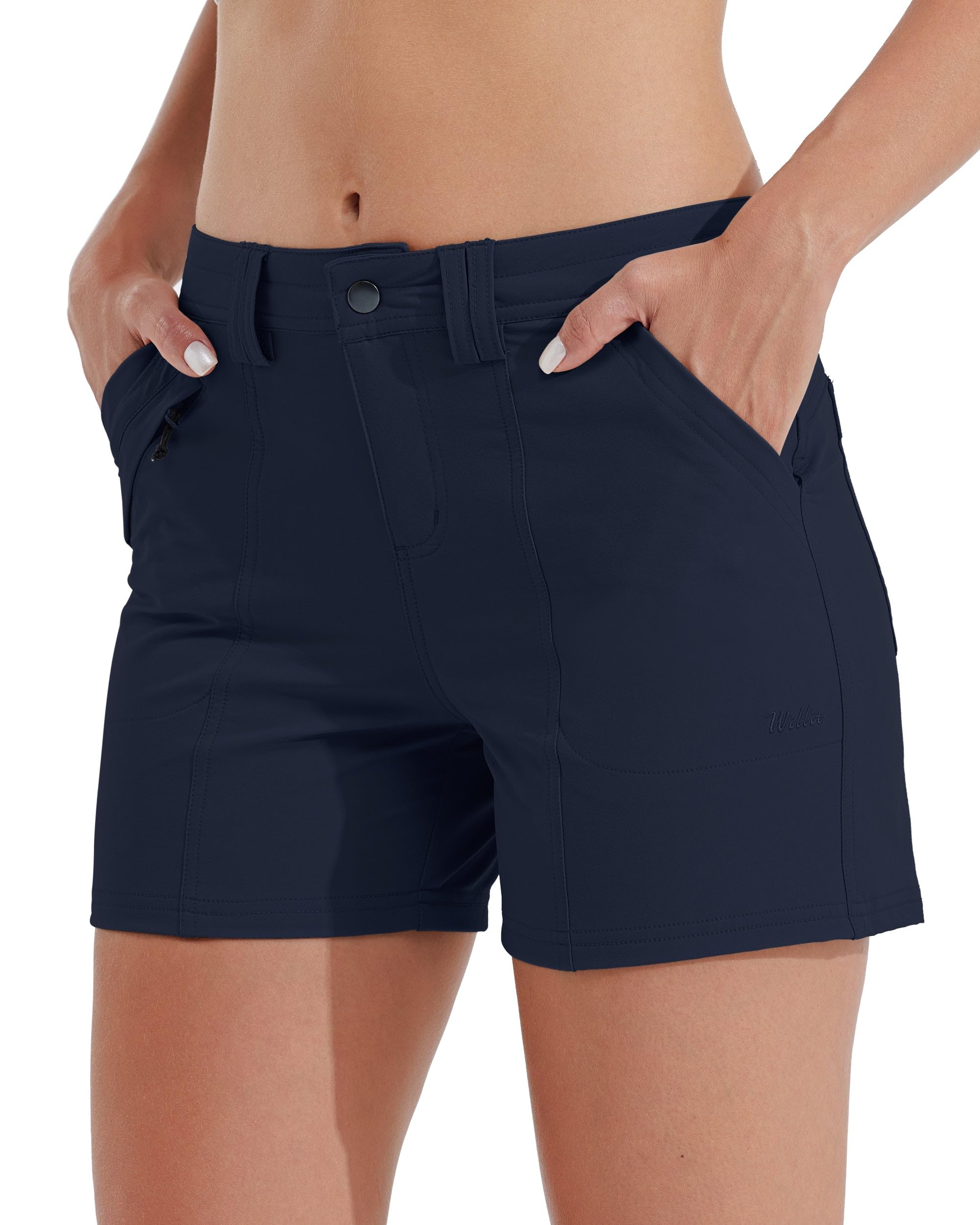 Willit Women's Quick Dry Golf & Hiking Shorts - 4.5