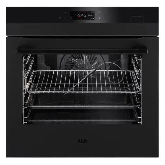 AEG 60cm SteamCrisp Pyroluxe Built-In Oven - Black | Professional Cooking & Baking | Perfect for Home Kitchens & Restaurants