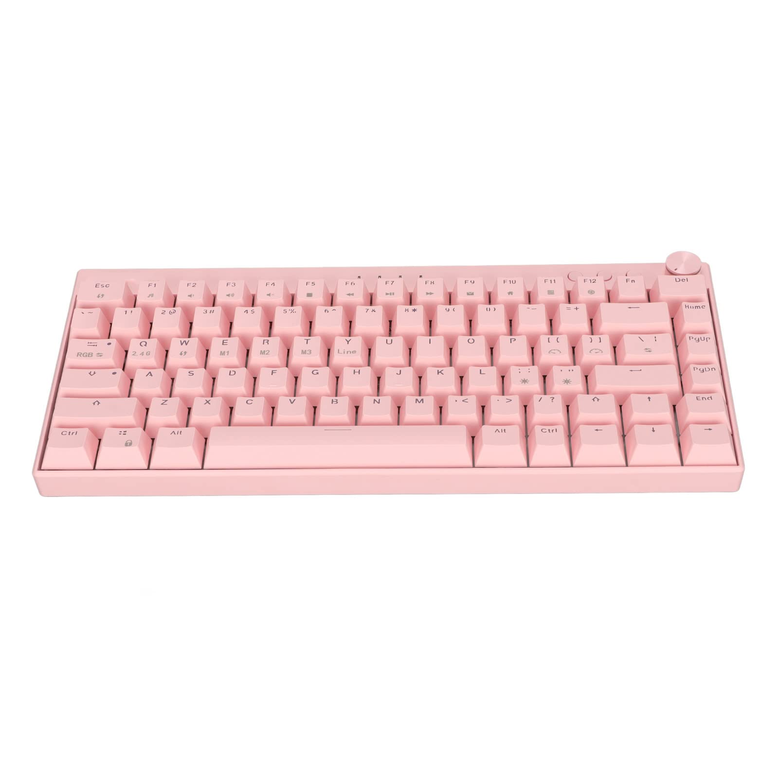 Sorandy 82 Key Mechanical Gaming Keyboard - USB Type C Wired RGB Backlit Keyboard with Volume Control Knob, Blue Switches for Tactile Clicky Feel, Compatible with Windows PC, Mac - Perfect for Gaming, Office Work & Typing Enthusiasts