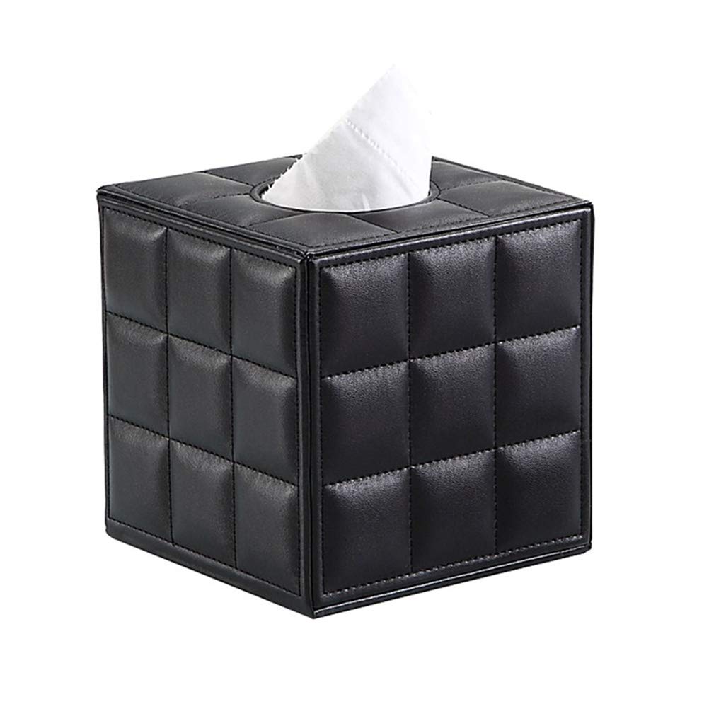 YARNOW European Style Tissue Box - Black Paper Towel Holder for Home, Hotel & Office | Wall-Mounted or Countertop Use