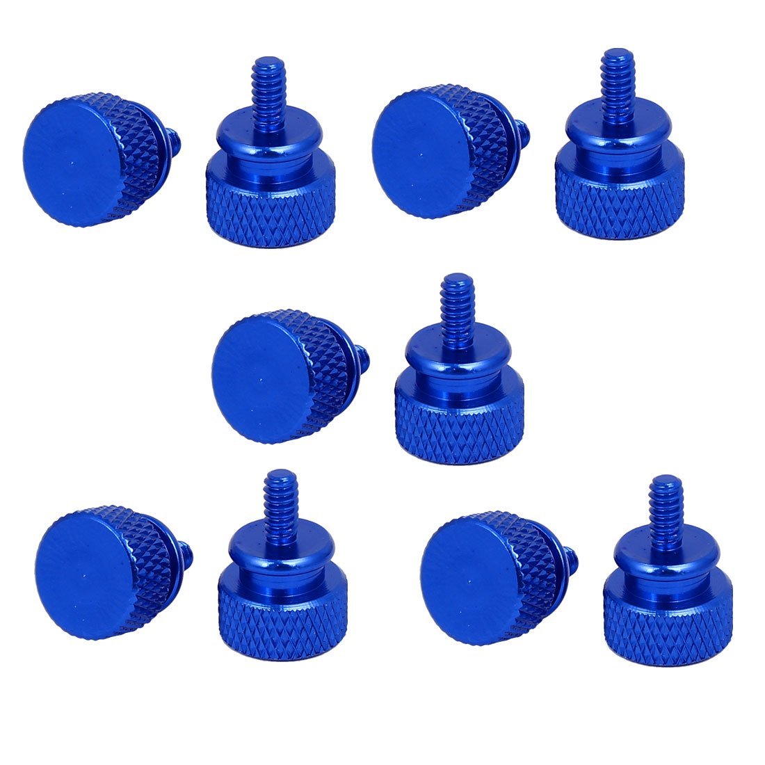 Royal Blue 6-32 Thumb Screws for PC Case - 10 Pack Fully Threaded Computer Screws | Perfect for PC Building, Repair & Hardware Upgrades