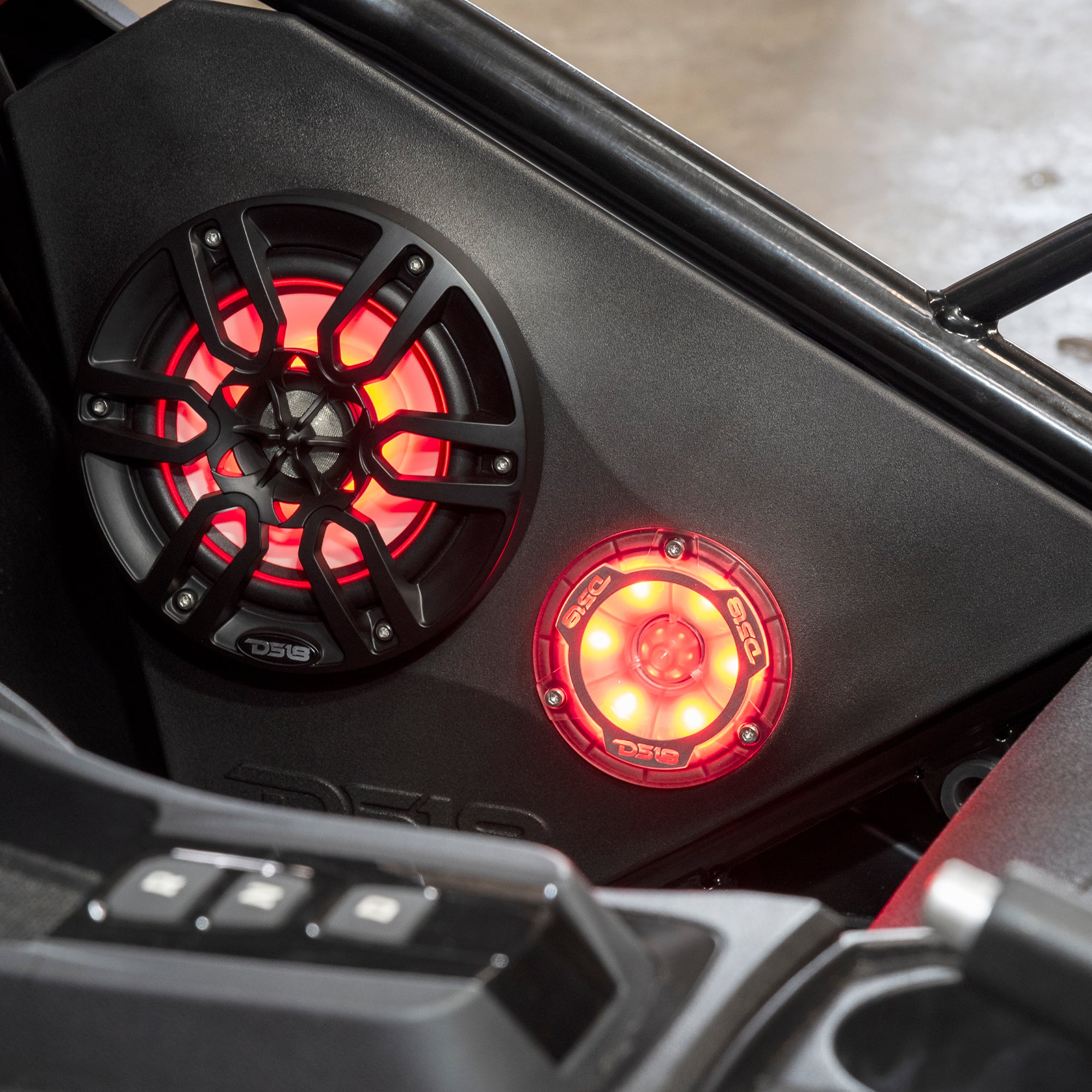 Polaris Slingshot Front Kick Panel 2 X 6.5 Empty Enclosure | Compatible with 2015-Current Models | Perfect for Custom Speaker Installations & Audio Upgrades