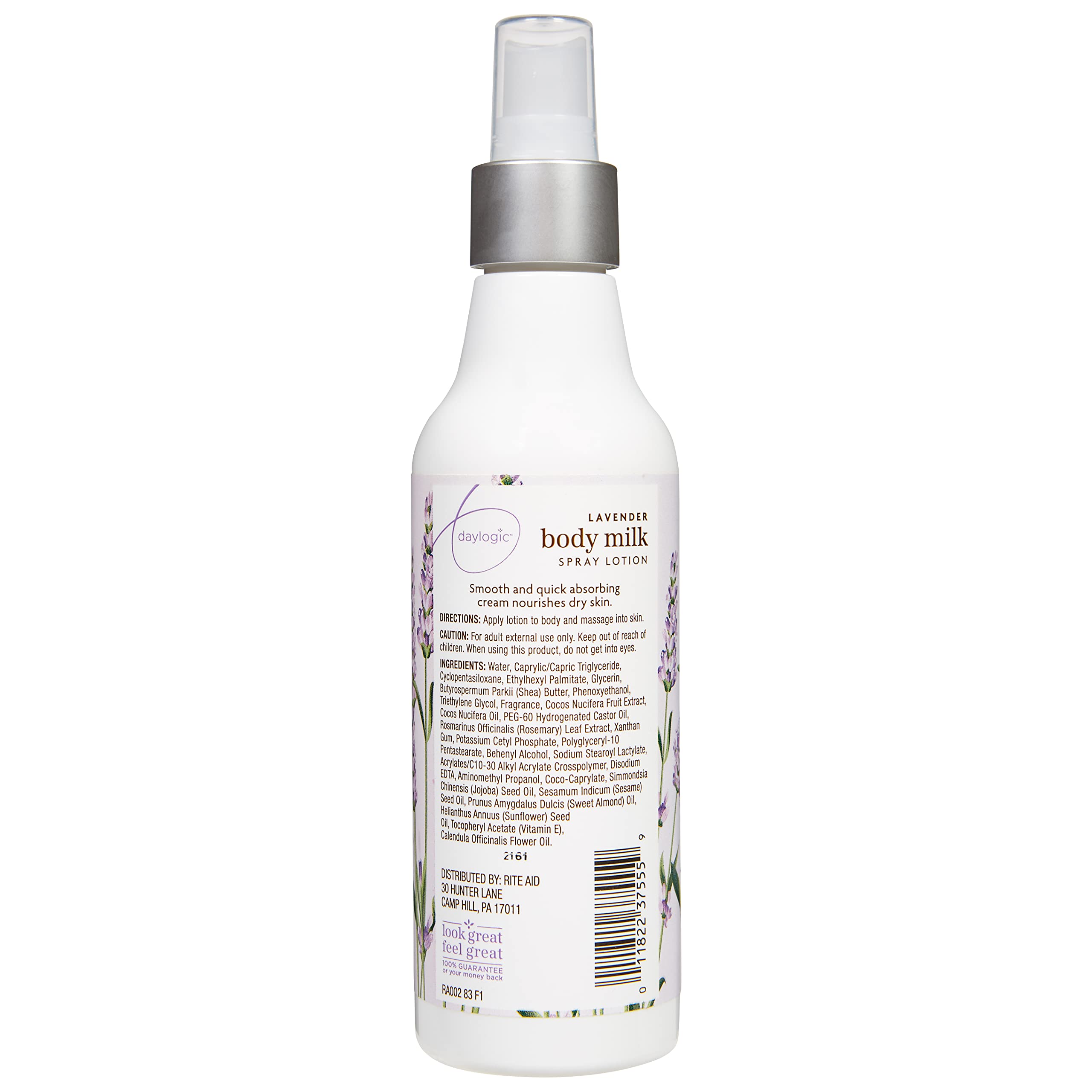 Lavender Body Milk Spray Lotion - 8oz Moisturizing Hydrating Spray for Dry Skin | Perfect for Post-Shower, Travel & On-The-Go Use